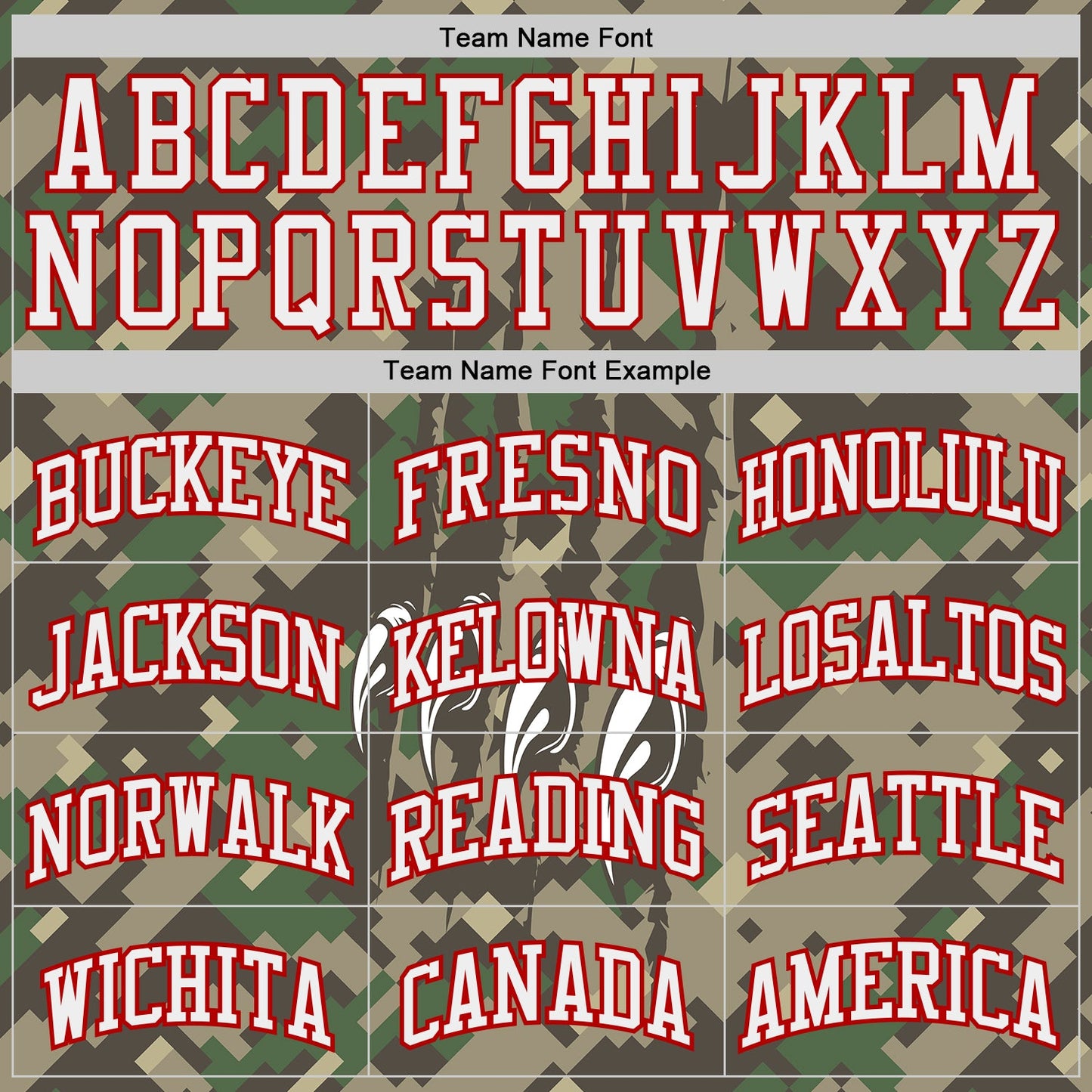 Custom Camo White-Red Digital Camouflage Monster Claw Round Neck Sublimation Salute To Service Basketball Uniform Jersey view 3