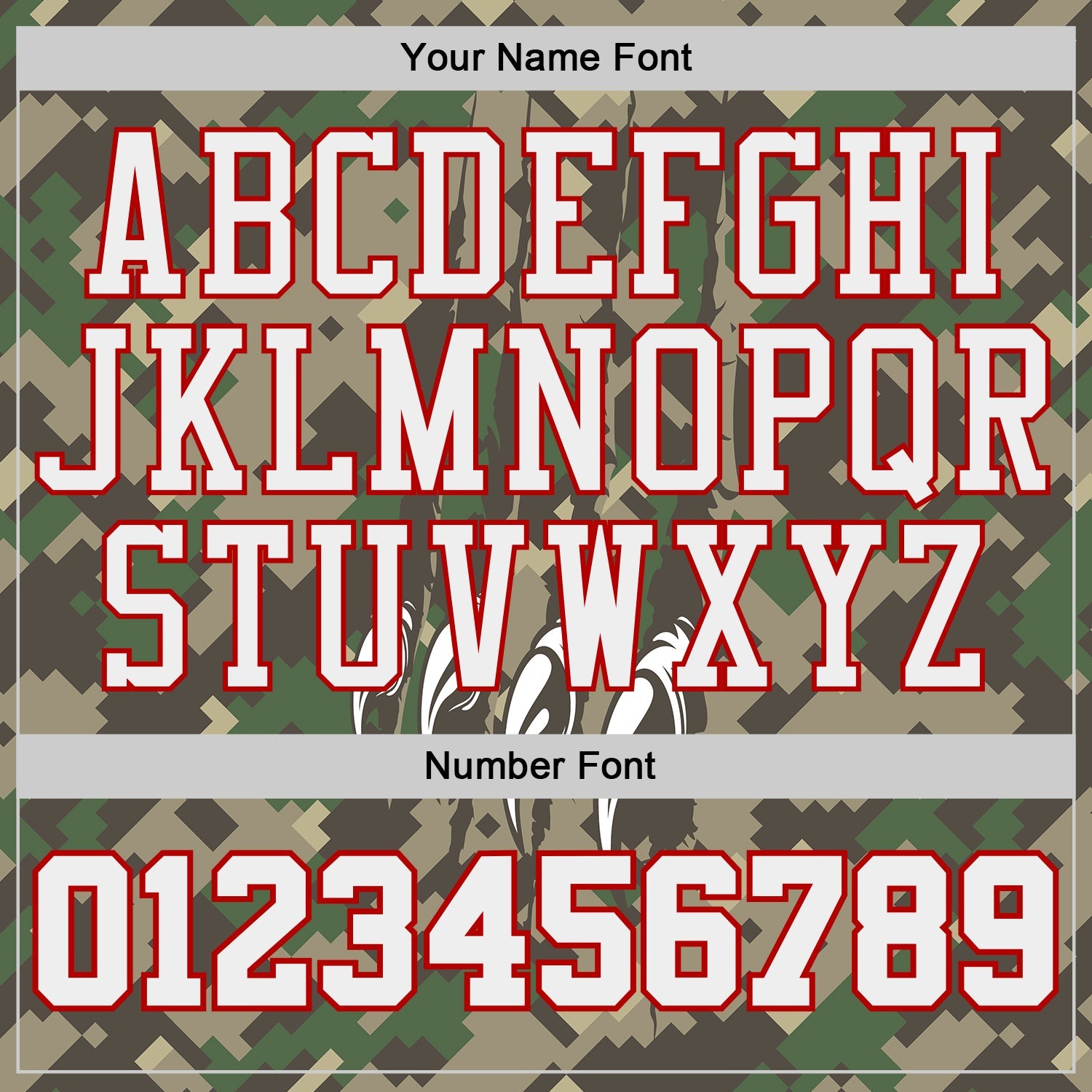 Custom Camo White-Red Digital Camouflage Monster Claw Round Neck Sublimation Salute To Service Basketball Uniform Jersey view 4