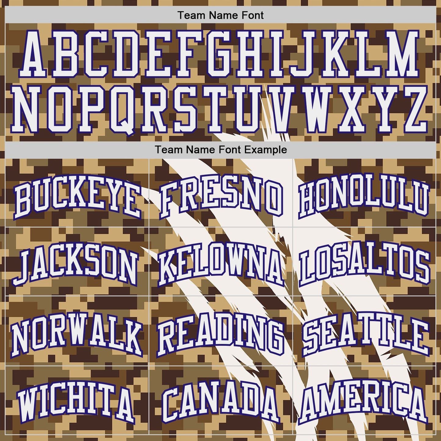 Custom Camo White-Dark Purple Desert Camouflage Claw Round Neck Sublimation Salute To Service Basketball Uniform Jersey view 3