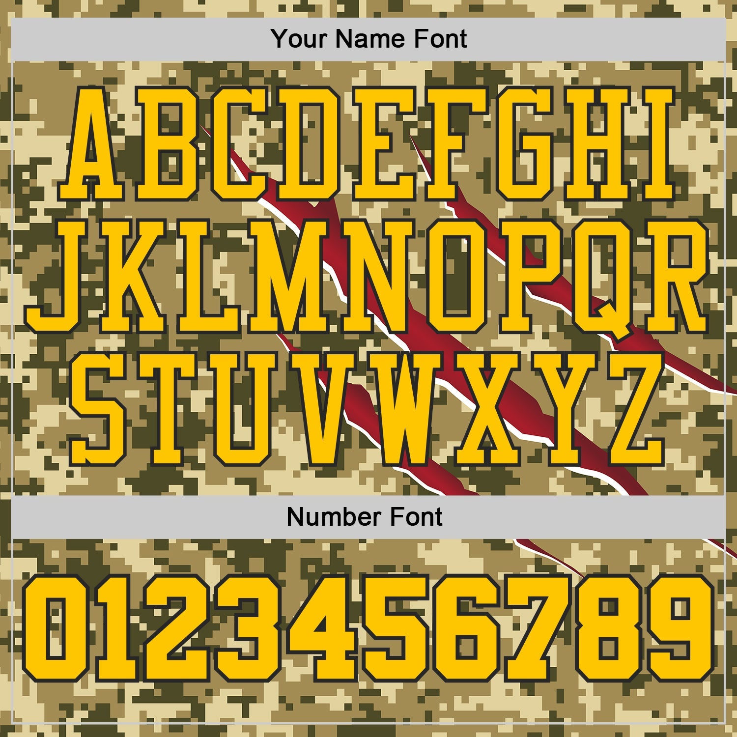 Custom Camo Yellow-Black Desert Camouflage Claw Round Neck Sublimation Salute To Service Basketball Uniform Jersey view 4
