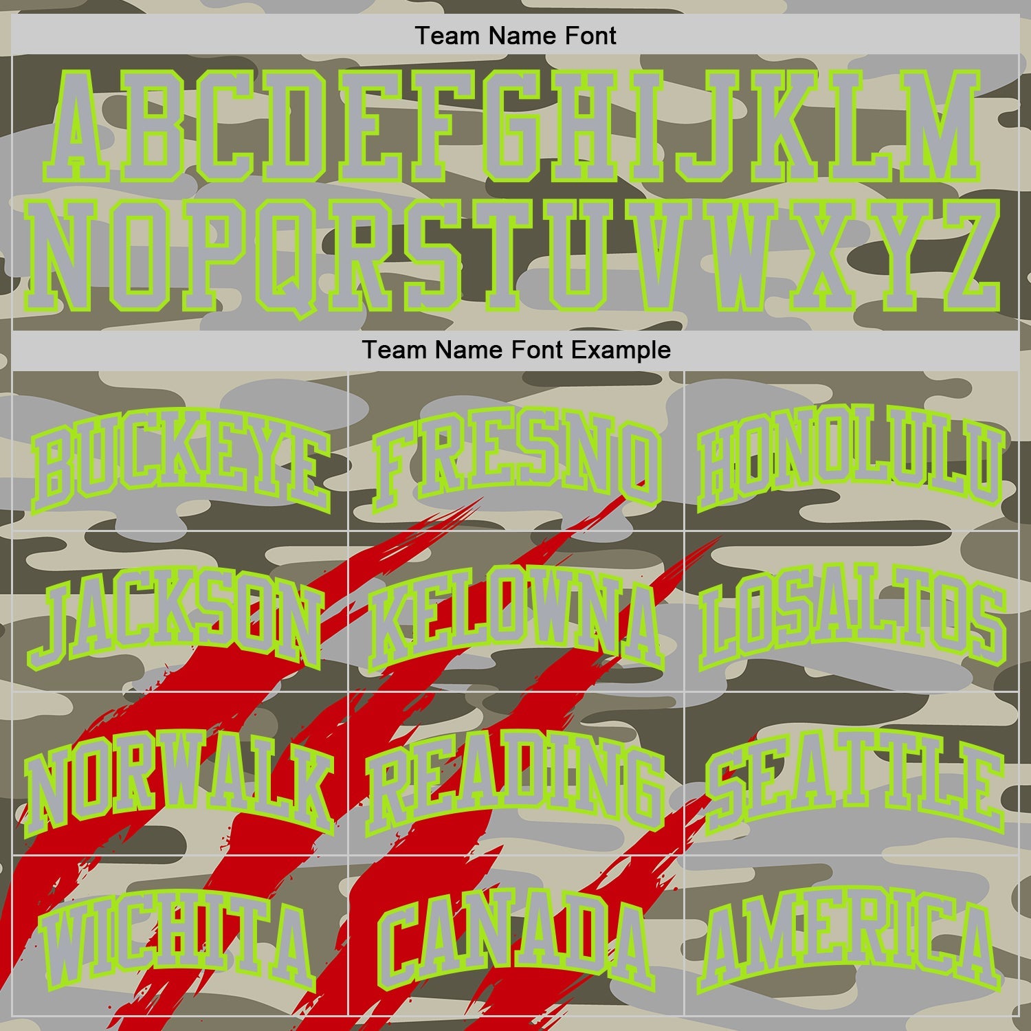 Custom Camo Gray-Neon Green Desert Camouflage Claw Round Neck Sublimation Salute To Service Basketball Uniform Jersey view 3