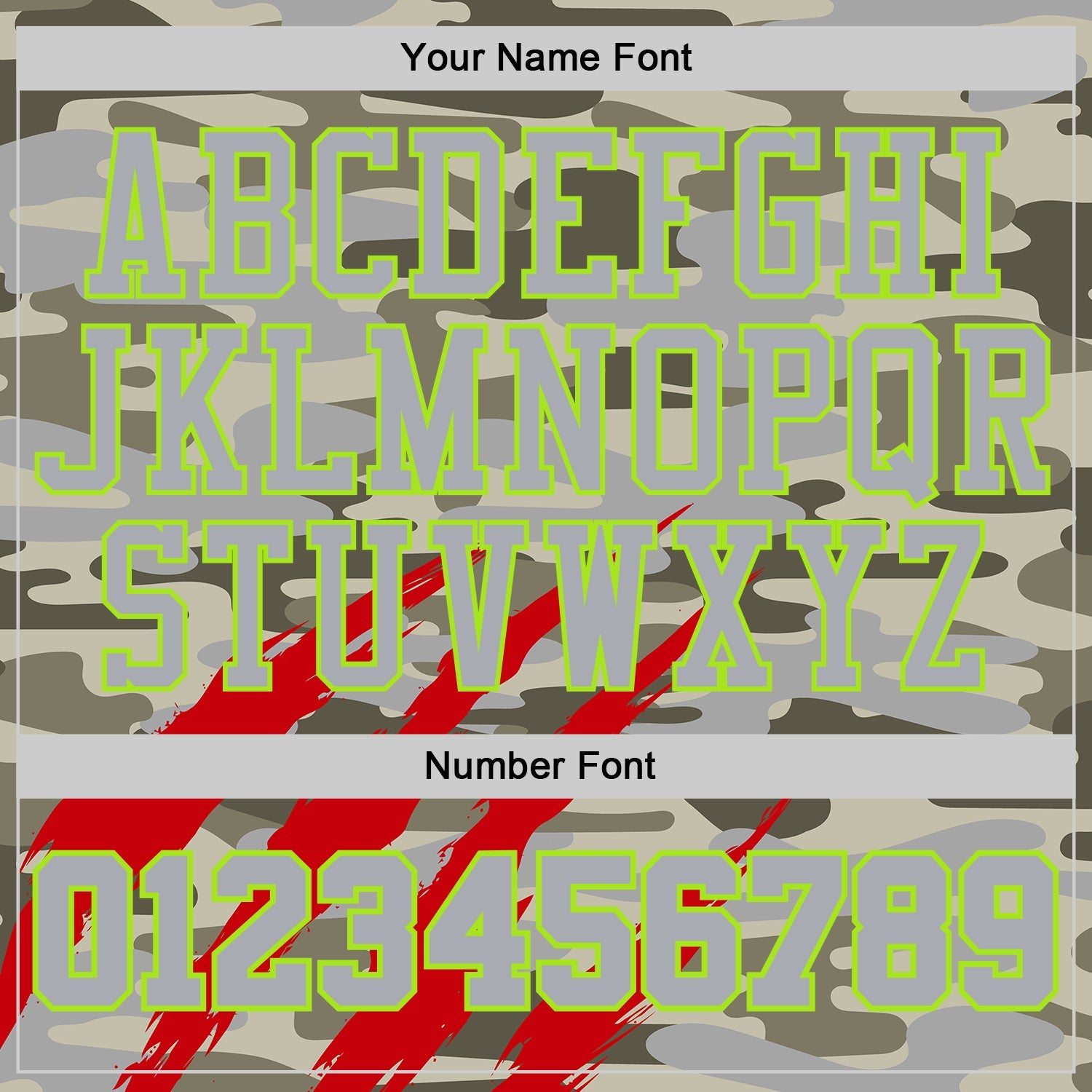 Custom Camo Gray-Neon Green Desert Camouflage Claw Round Neck Sublimation Salute To Service Basketball Uniform Jersey view 4