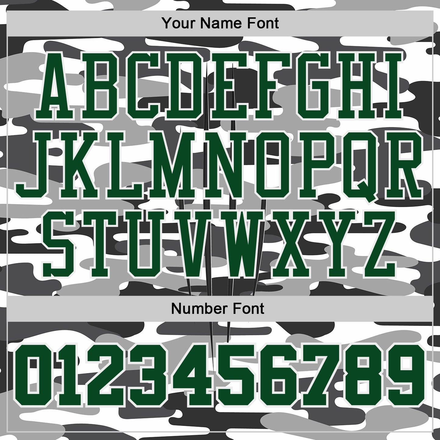 Custom Camo Green-White Snow Camouflage Claw Round Neck Sublimation Salute To Service Basketball Uniform Jersey view 4