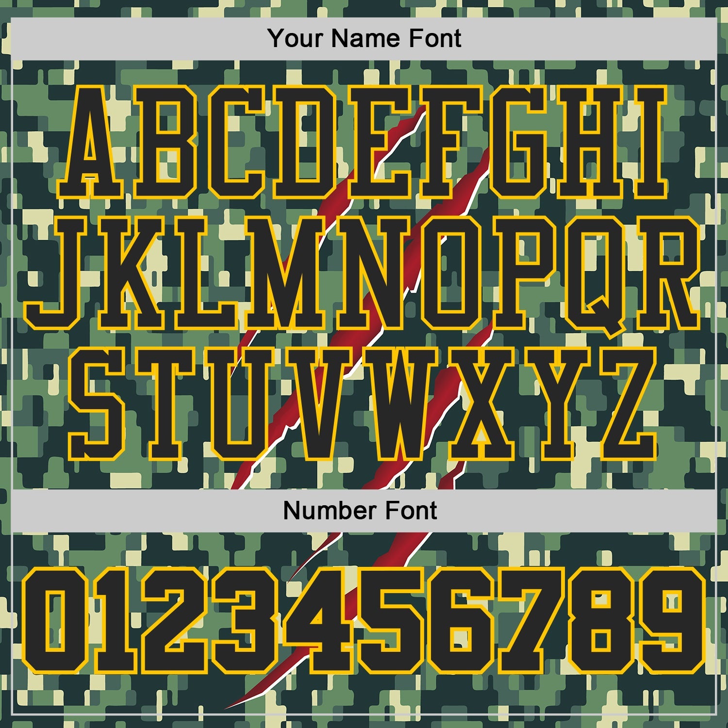 Custom Camo Black-Yellow Digital Camouflage Claw Round Neck Sublimation Salute To Service Basketball Uniform Jersey view 4