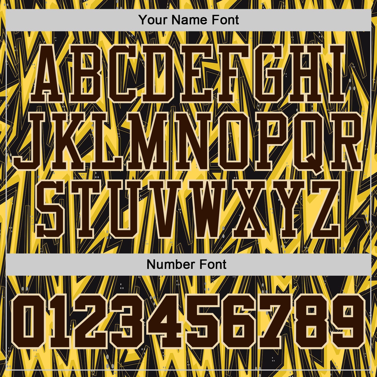 Custom Black Brown Yellow-Cream Edgy Lightning Round Neck Sublimation Basketball Uniform Jersey view 4