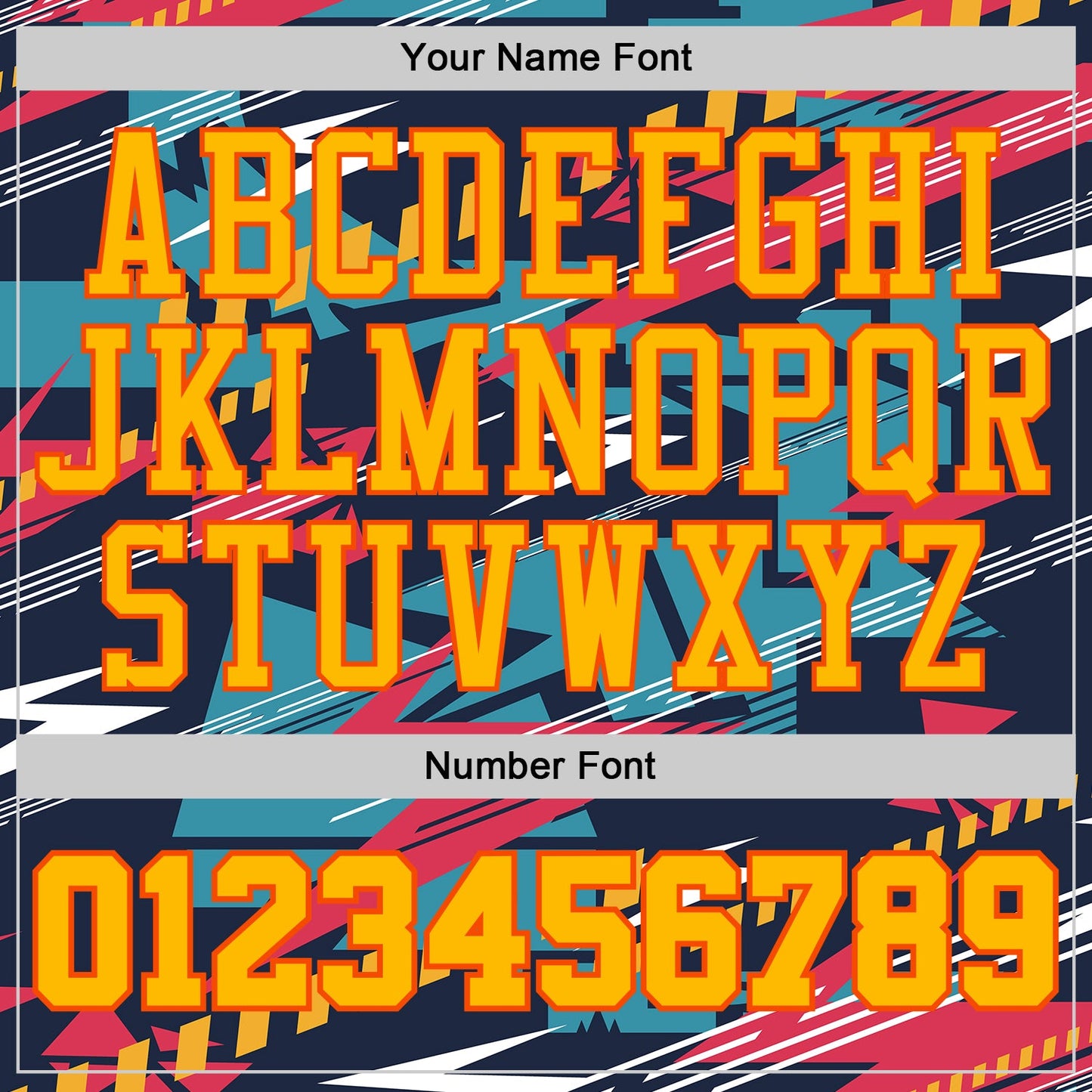 Custom Blue Gold-Orange Abstract Lightning Round Neck Sublimation Basketball Uniform Jersey view 4