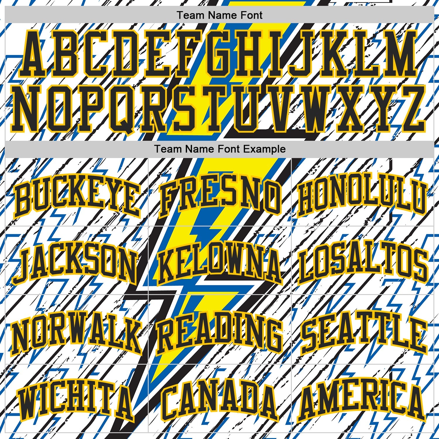 Custom White Black Blue-Yellow Geometric Lightning Round Neck Sublimation Basketball Uniform Jersey view 3