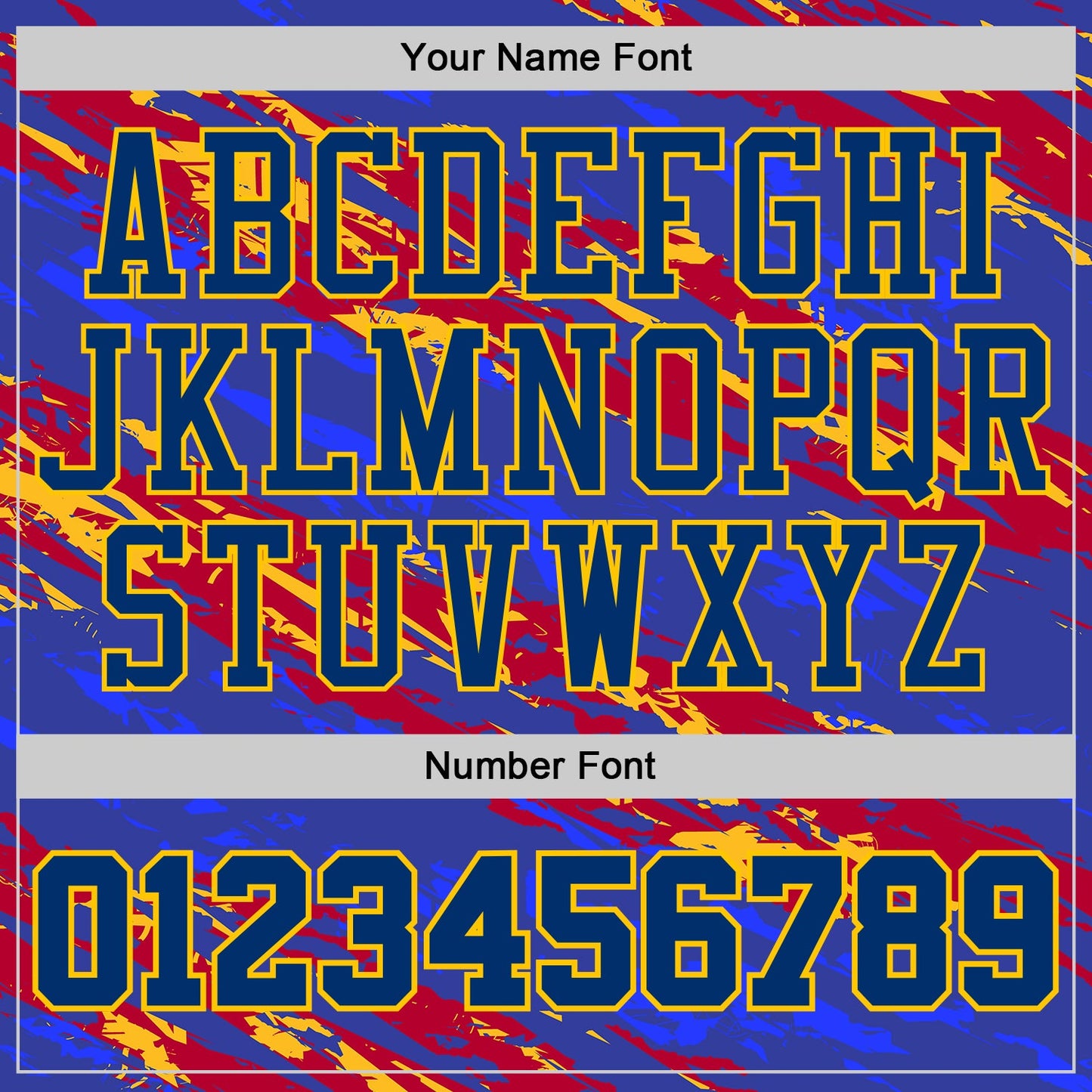 Custom US Navy Blue Red-Yellow Brush Stroke Abstract Round Neck Sublimation Basketball Uniform Jersey view 4