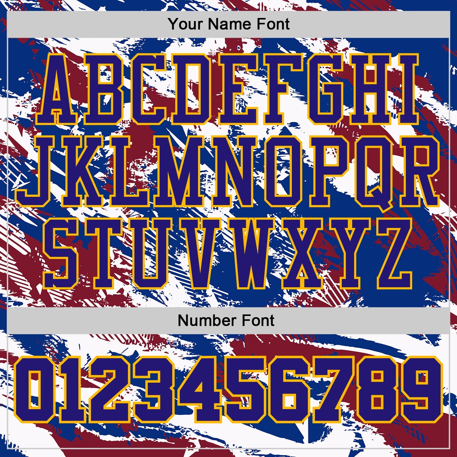 Custom White Dark Purple Blue Red-Gold Brush Stroke Abstract Round Neck Sublimation Basketball Uniform Jersey view 4