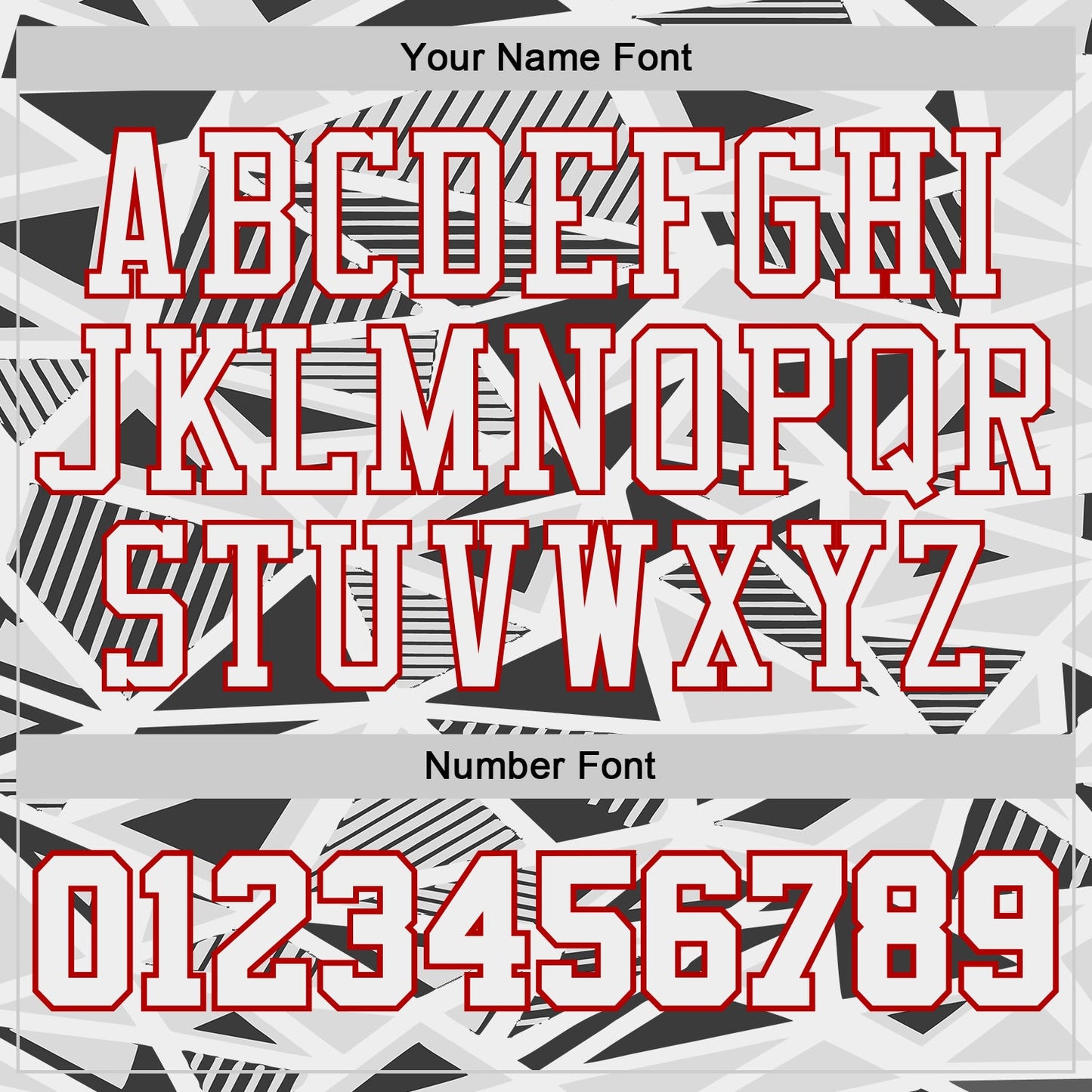 Custom White Black Gray-Red Geometric Abstract Triangle Round Neck Sublimation Basketball Uniform Jersey view 4