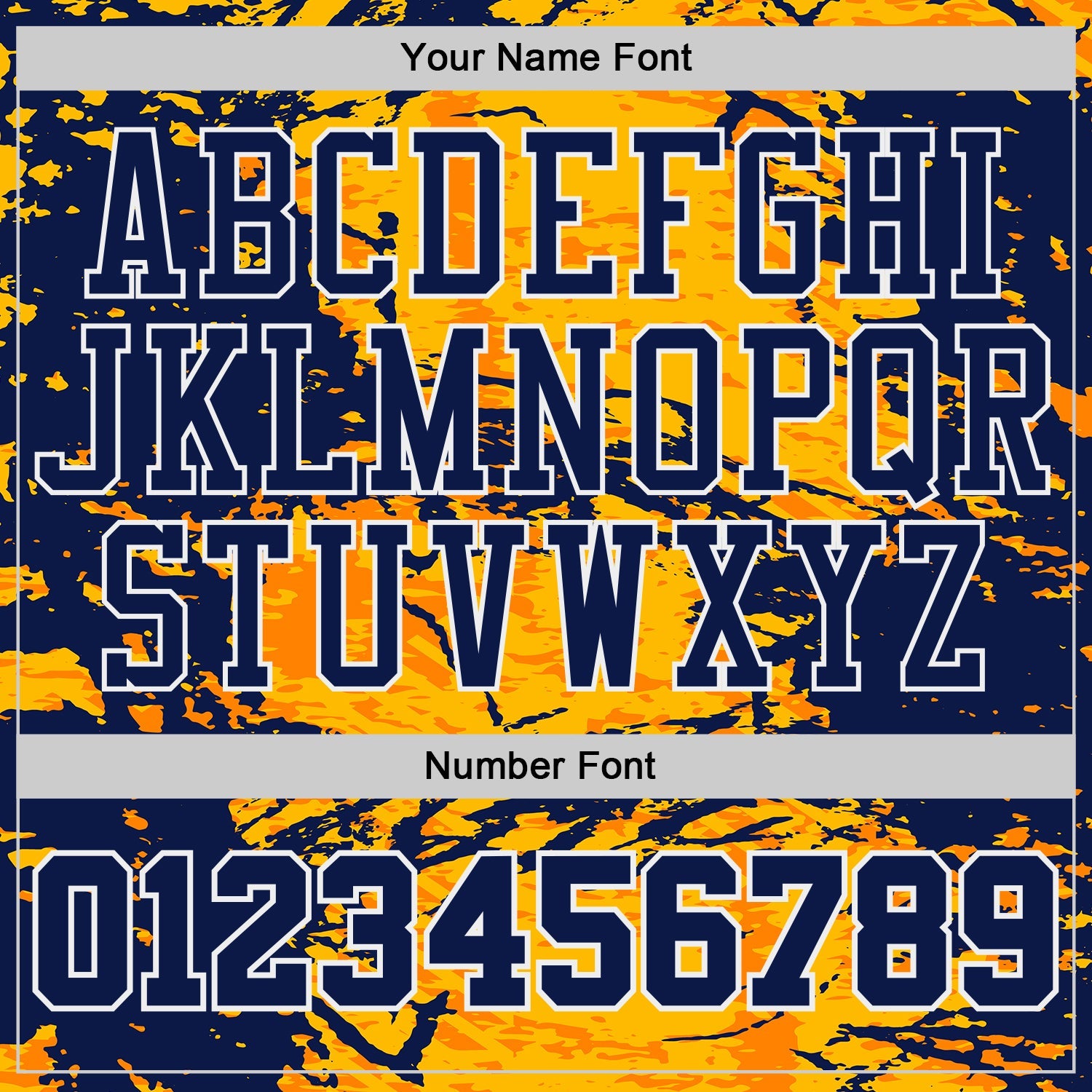Custom Gold Navy Orange-White Paint Splatter Round Neck Sublimation Basketball Uniform Jersey view 4
