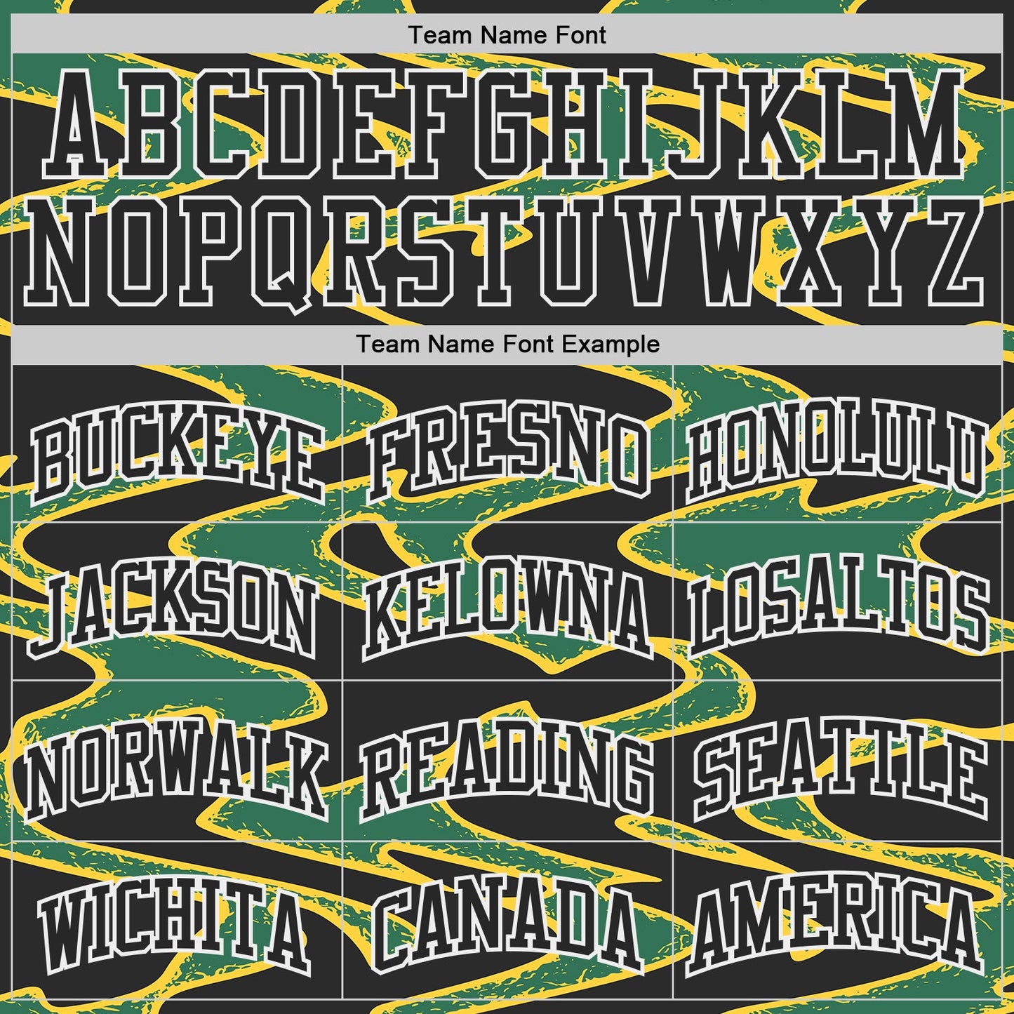 Custom Black Green Yellow-White Abstract Liquid Round Neck Sublimation Basketball Uniform Jersey view 3