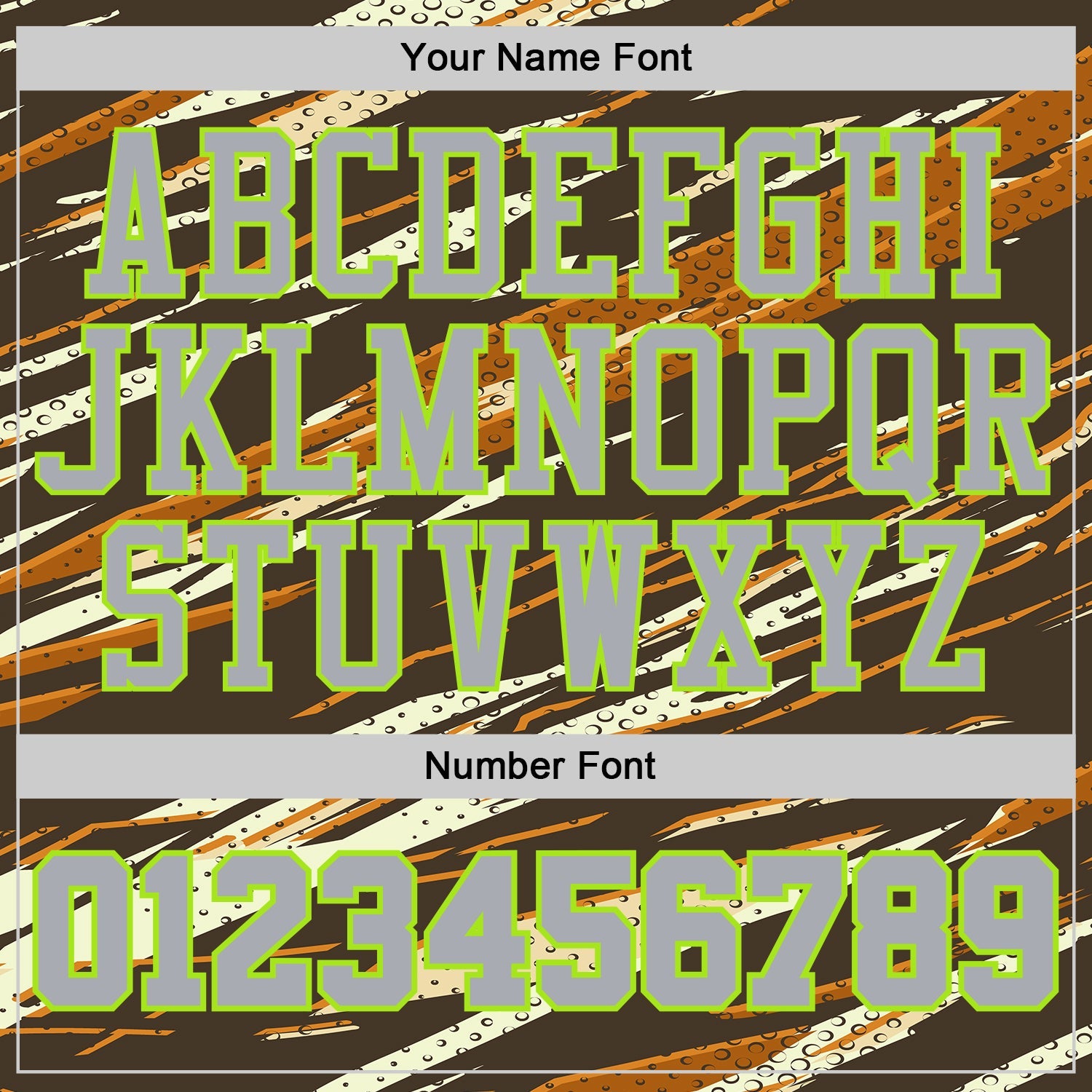 Custom Brown Gray Cream-Neon Green Brush Stroke Abstract Round Neck Sublimation Basketball Uniform Jersey view 4