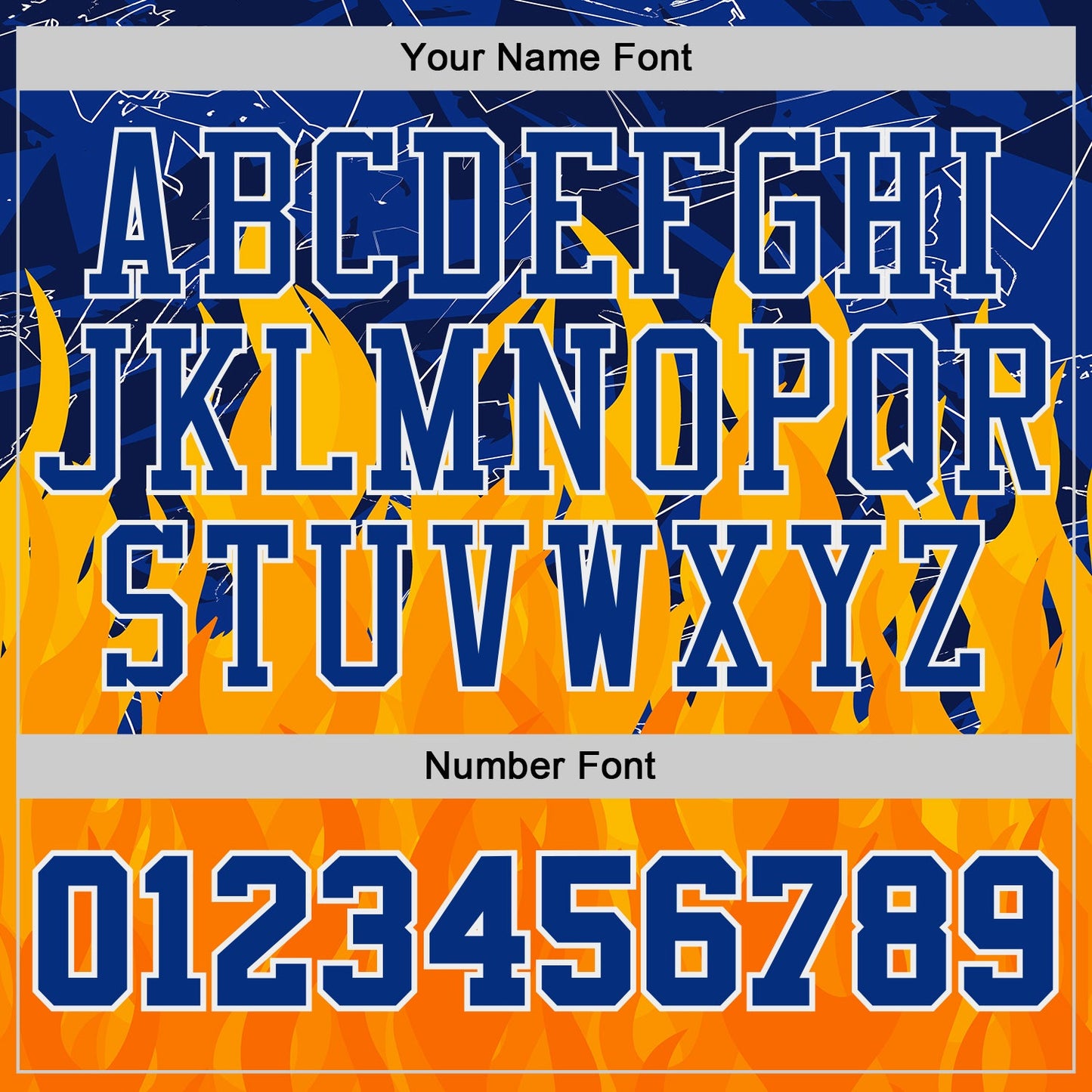 Custom Blue Royal Yellow-White Blazing Flames Round Neck Sublimation Basketball Uniform Jersey view 4