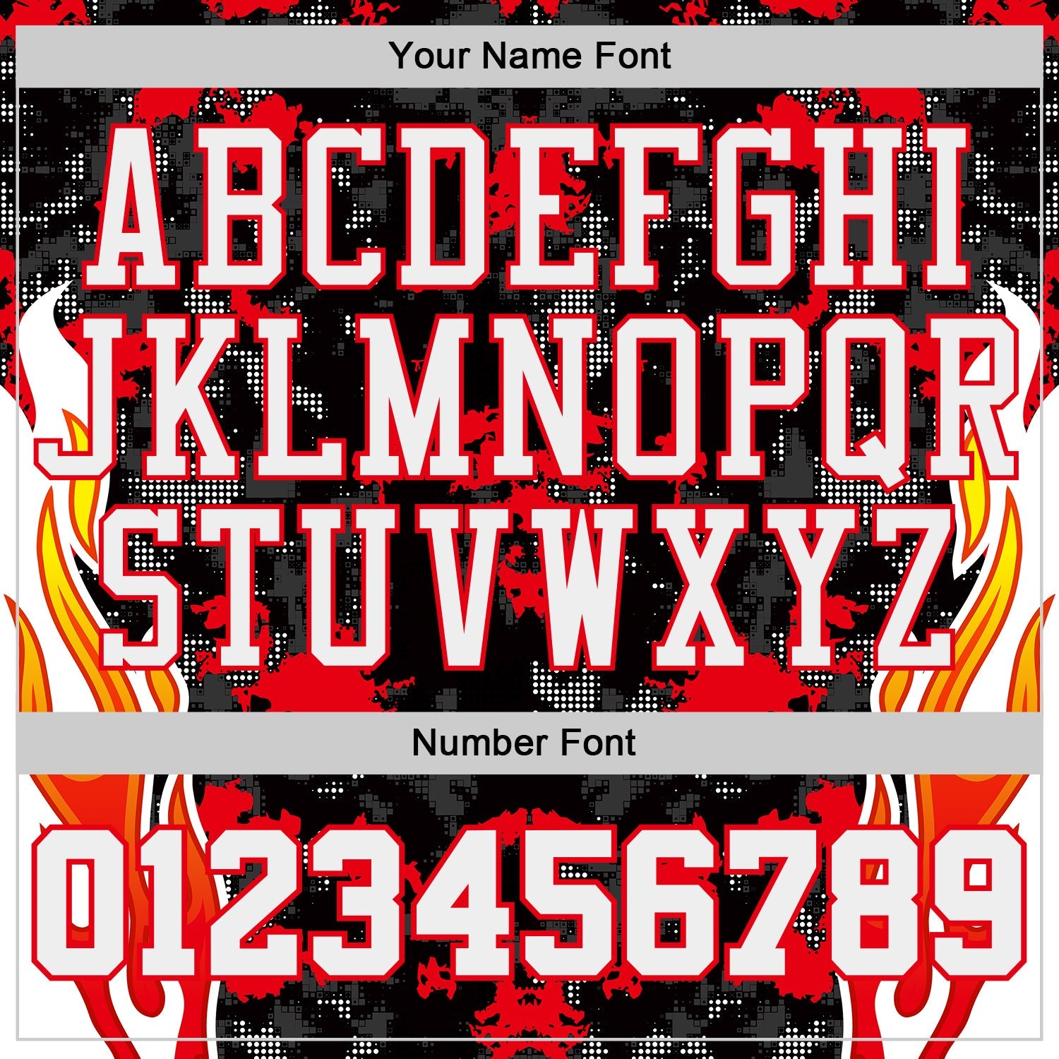 Custom Black White-Fire Red Irregular Fire Flames Round Neck Sublimation Basketball Uniform Jersey view 4