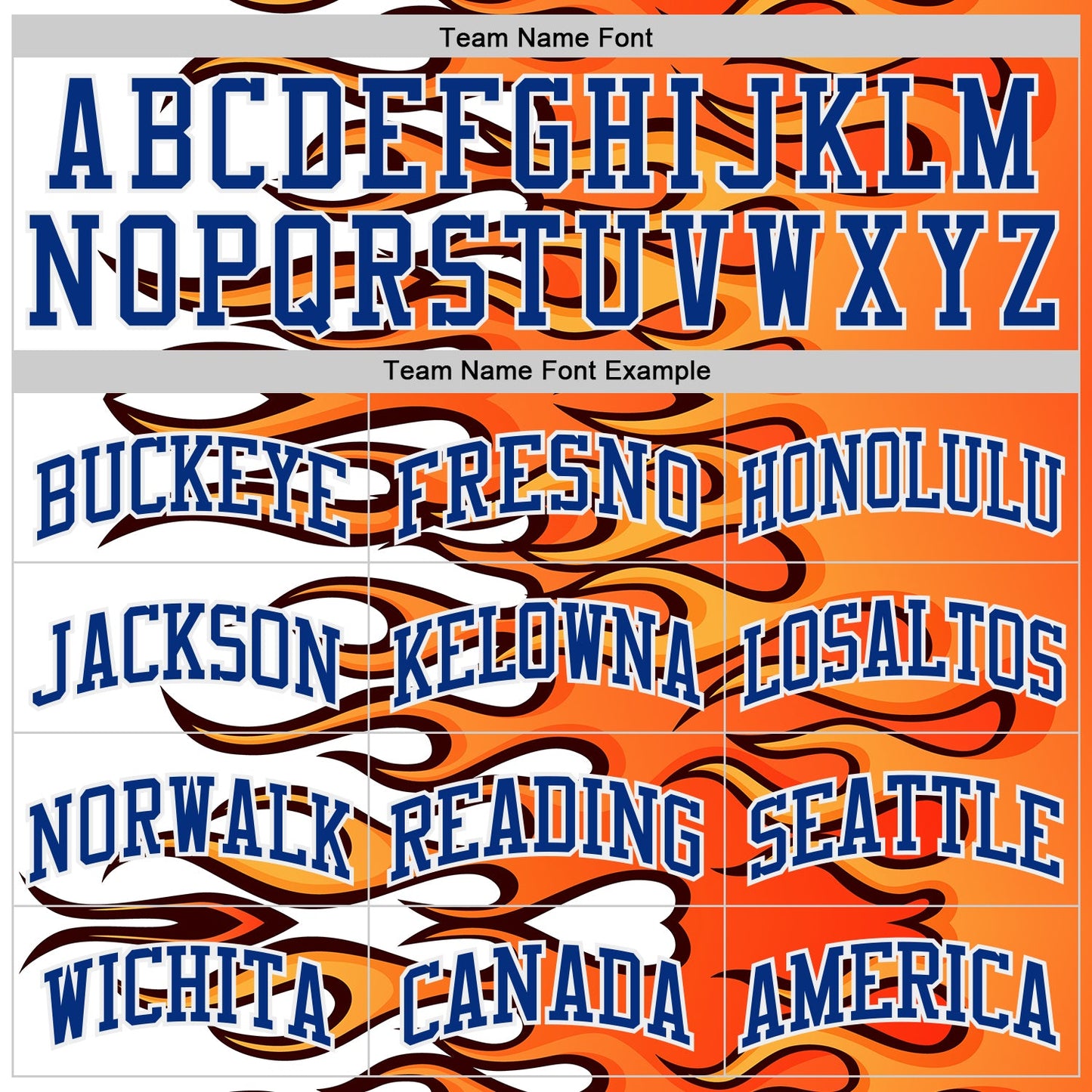 Custom White Royal-Orange Blazing Flames Round Neck Sublimation Basketball Uniform Jersey view 3
