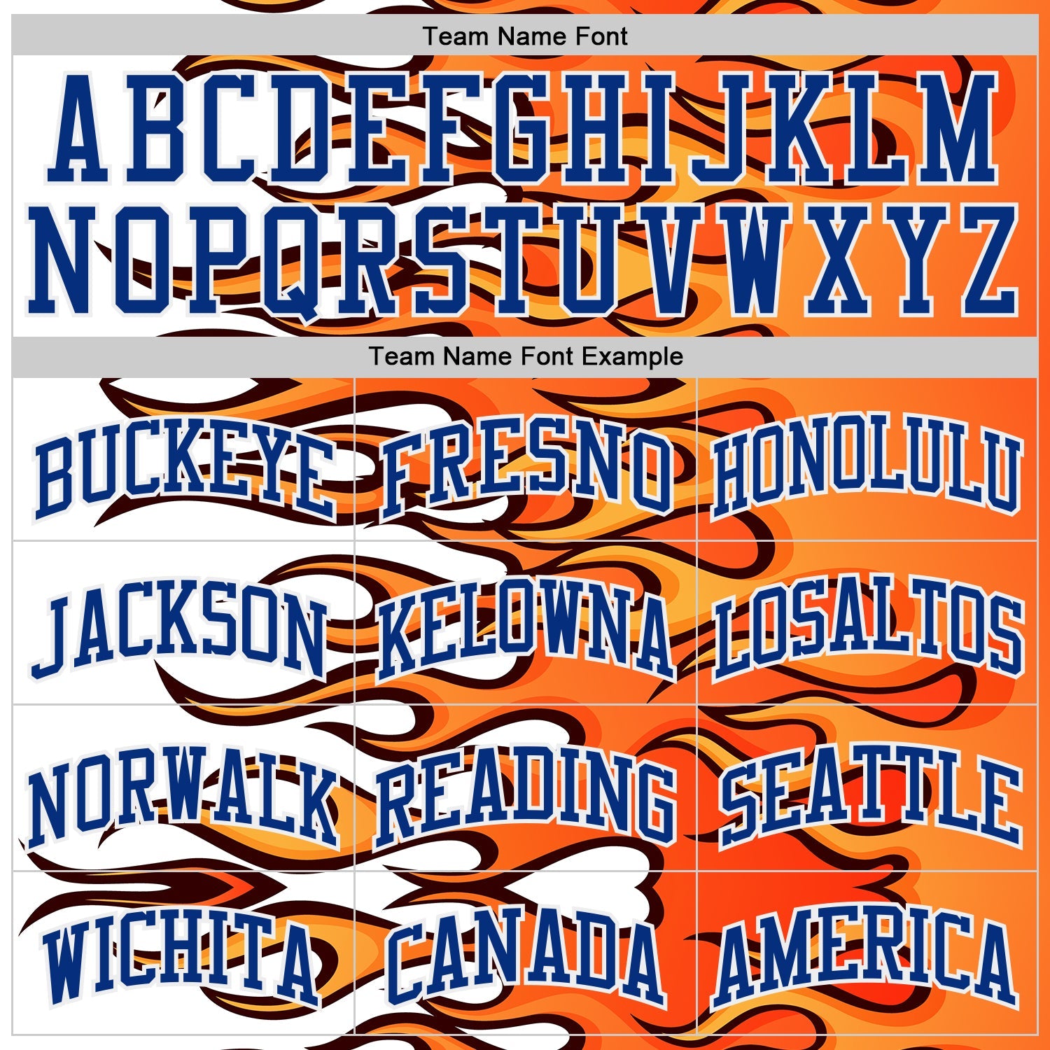 Custom White Royal-Orange Blazing Flames Round Neck Sublimation Basketball Uniform Jersey view 3