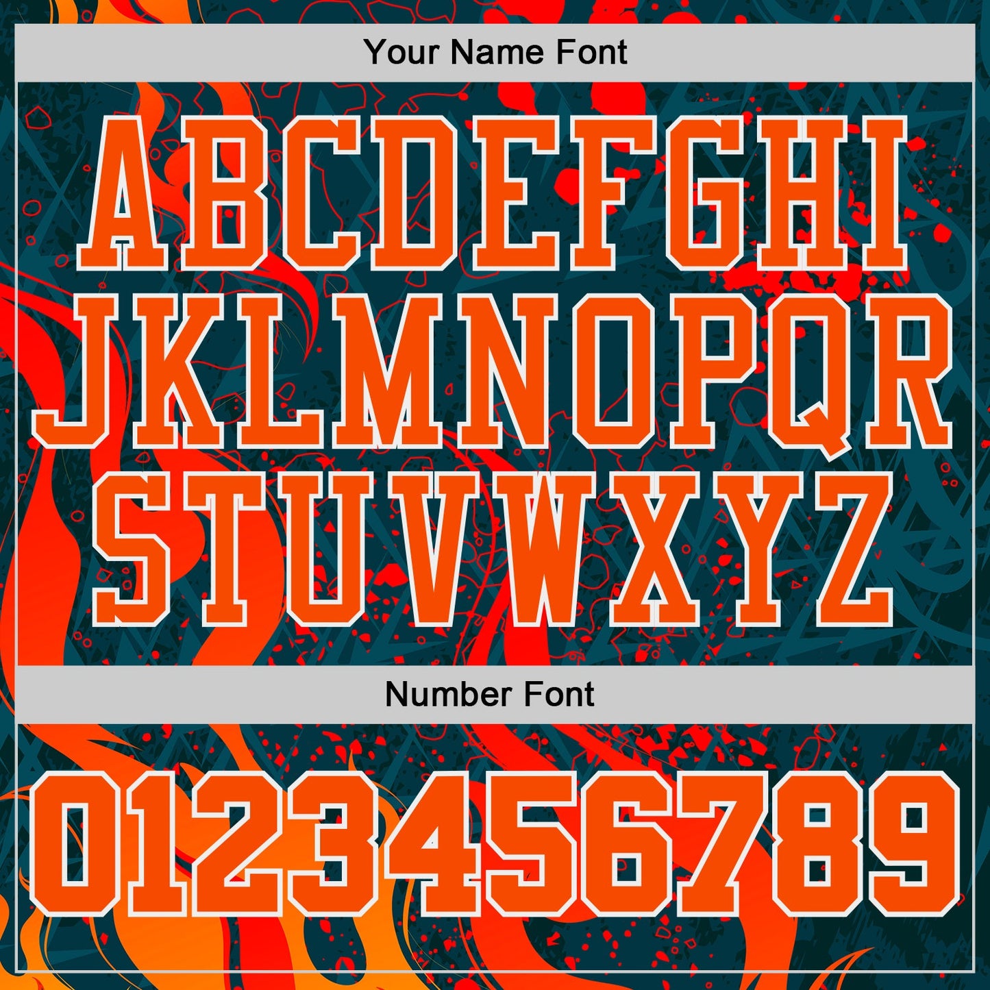 Custom Blue Orange Red-White Irregular Fire Flames Round Neck Sublimation Basketball Uniform Jersey view 4