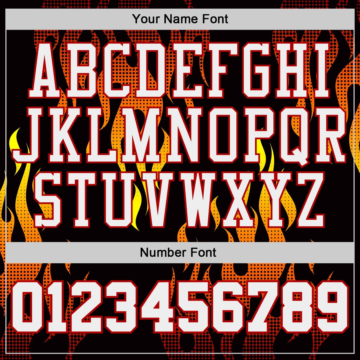 Custom Black White Yellow-Red Irregular Fire Flames Round Neck Sublimation Basketball Uniform Jersey view 4