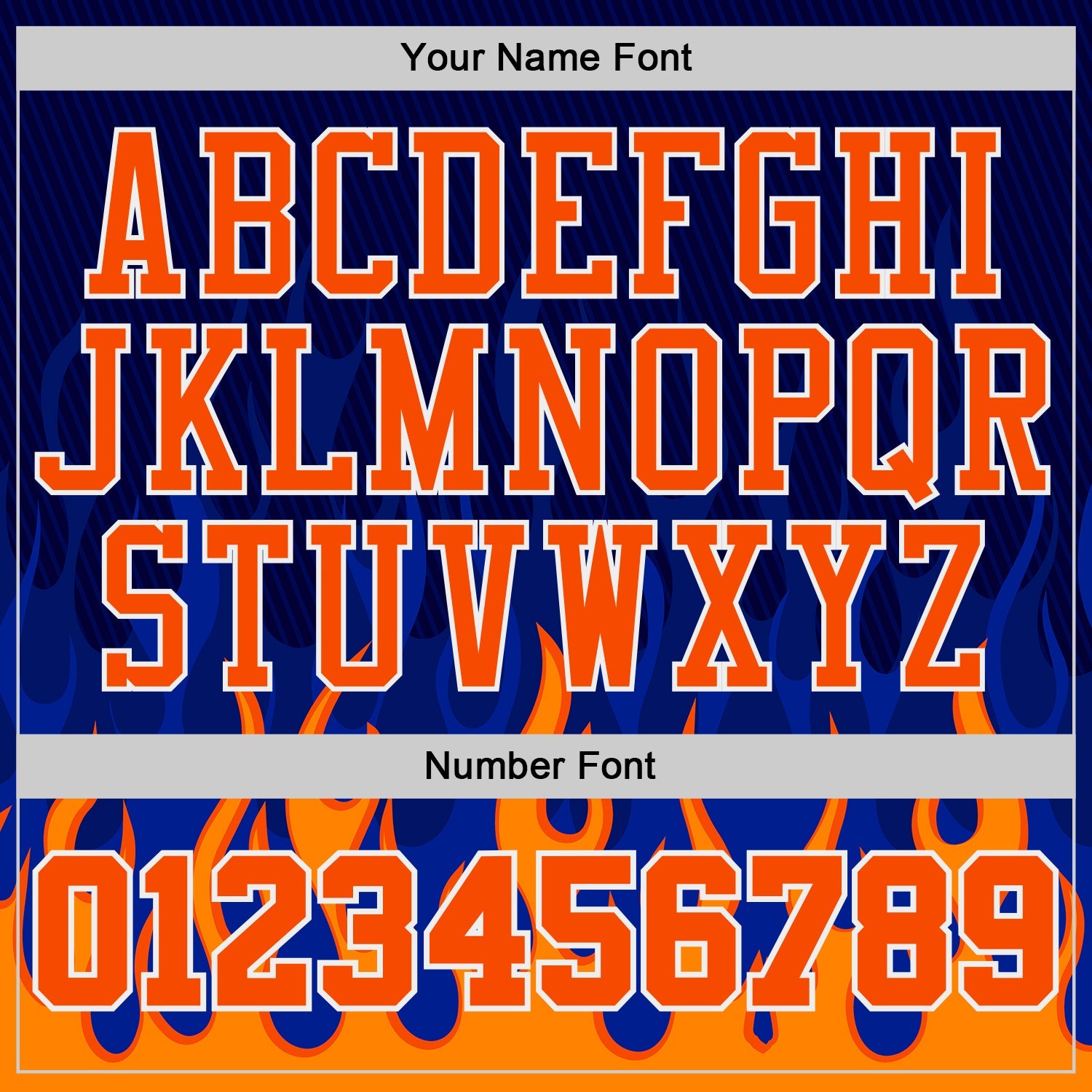 Custom Blue Orange-White Irregular Fire Flames Round Neck Sublimation Basketball Uniform Jersey view 4
