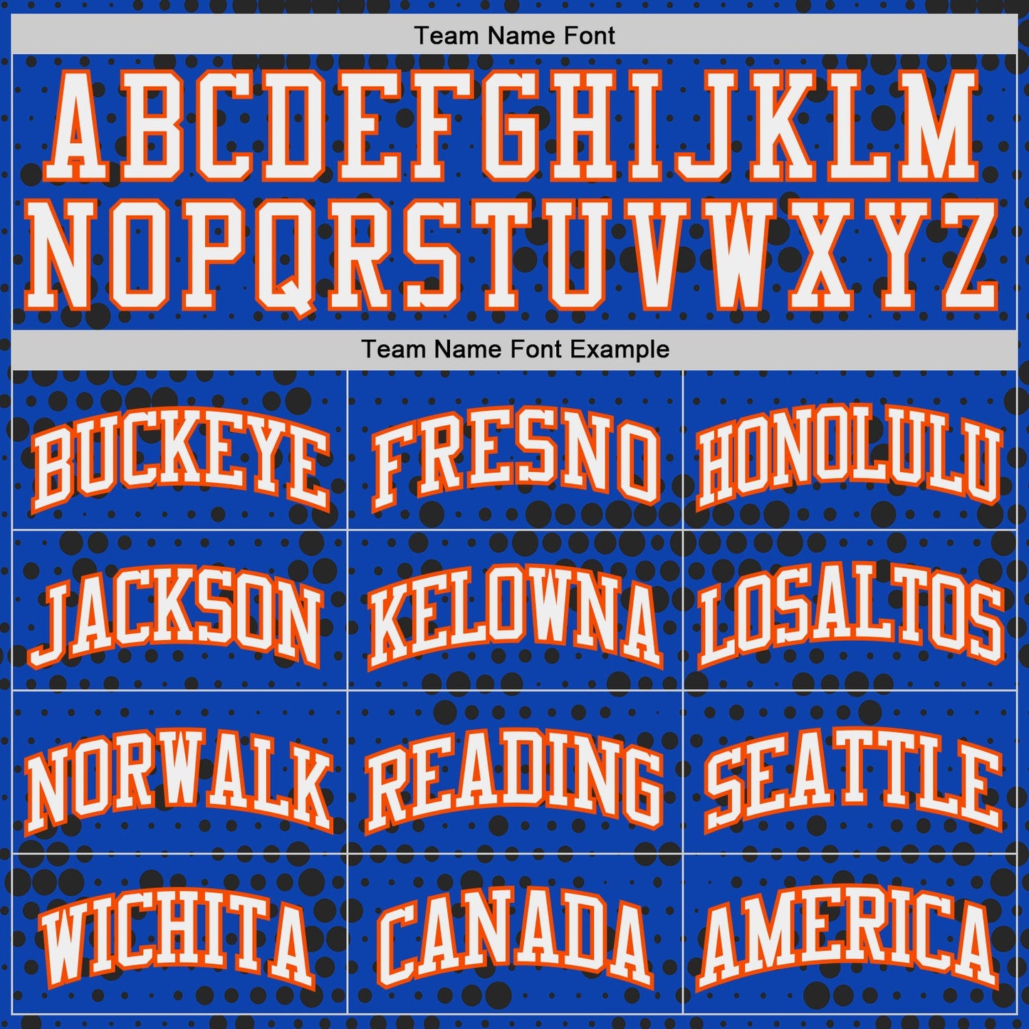 Custom Thunder Blue White Orange Black-Yellow Gradient Dot Round Neck Sublimation Basketball Uniform Jersey view 3