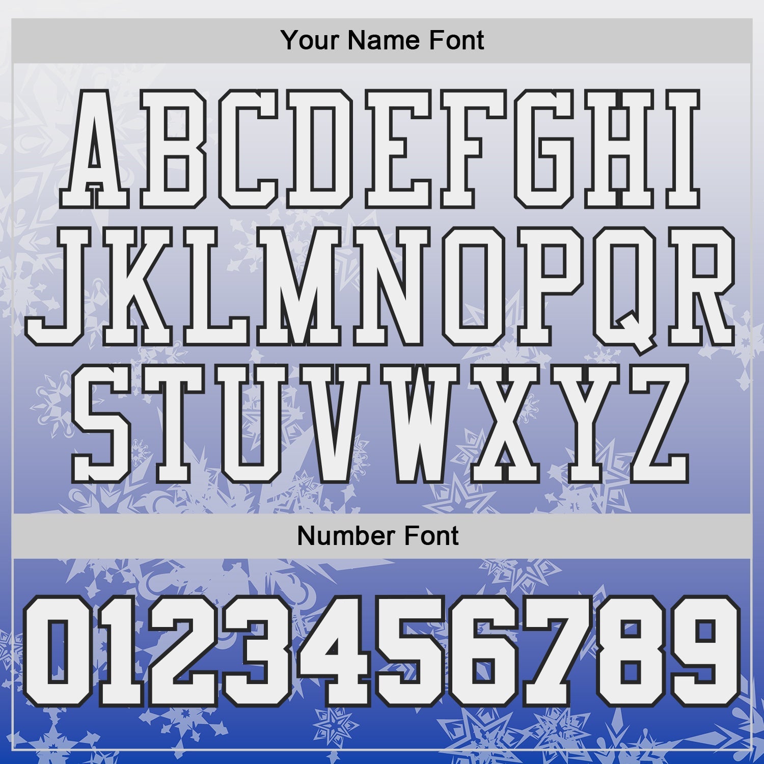 Custom White Blue-Black Winter Snowflake Gradient Round Neck Sublimation Basketball Uniform Jersey view 4