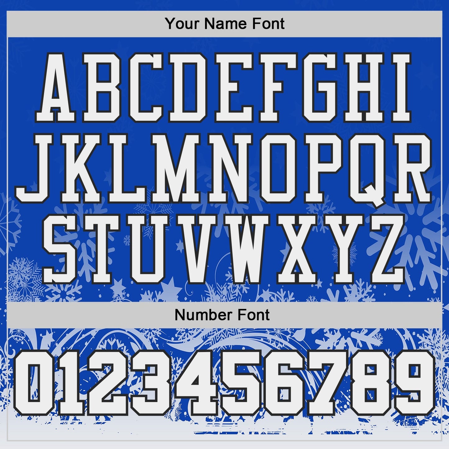 Custom Thunder Blue White-Black Winter Snowflake Gradient Round Neck Sublimation Basketball Uniform Jersey view 4