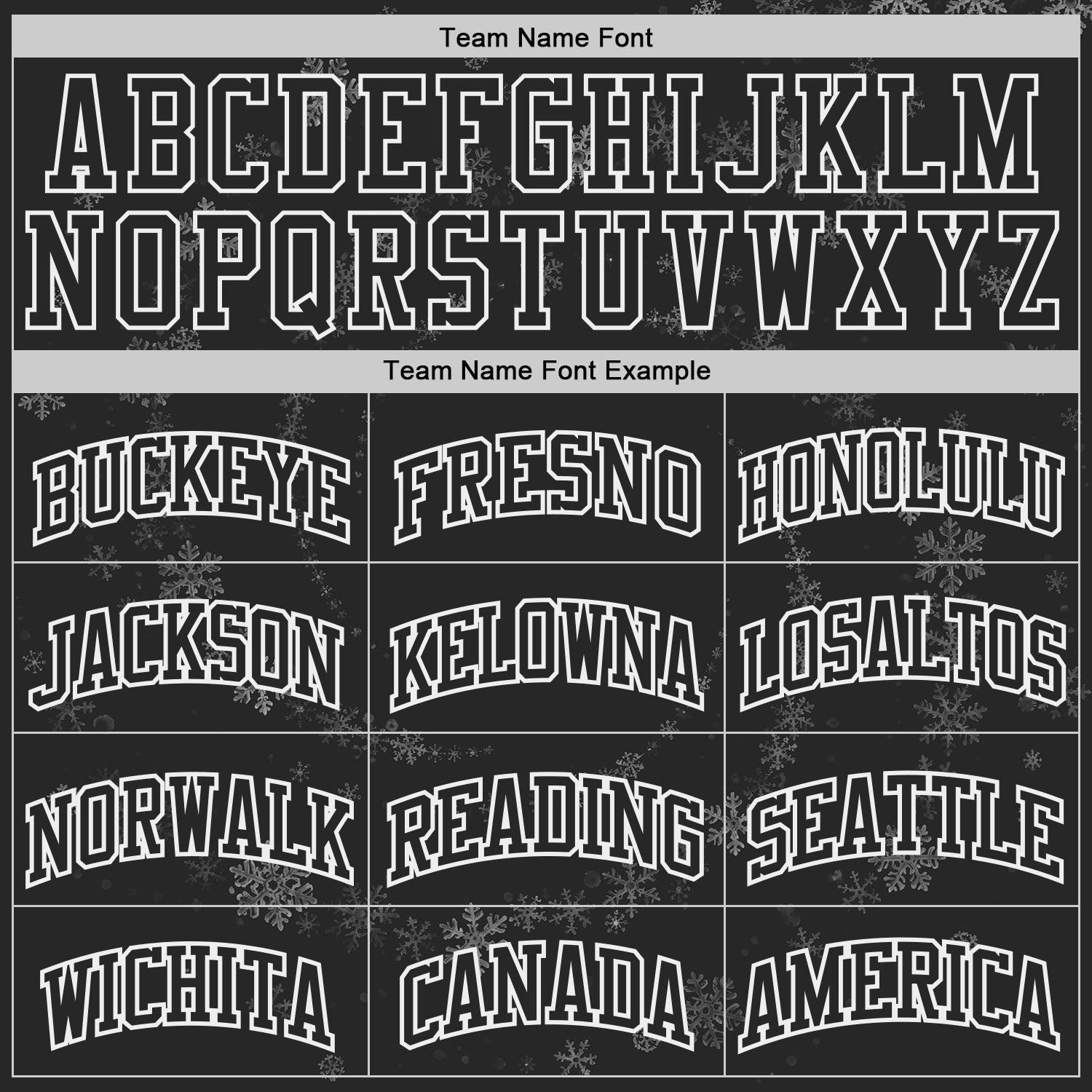 Custom Black-White Winter Snowflake Round Neck Sublimation Basketball Uniform Jersey view 3