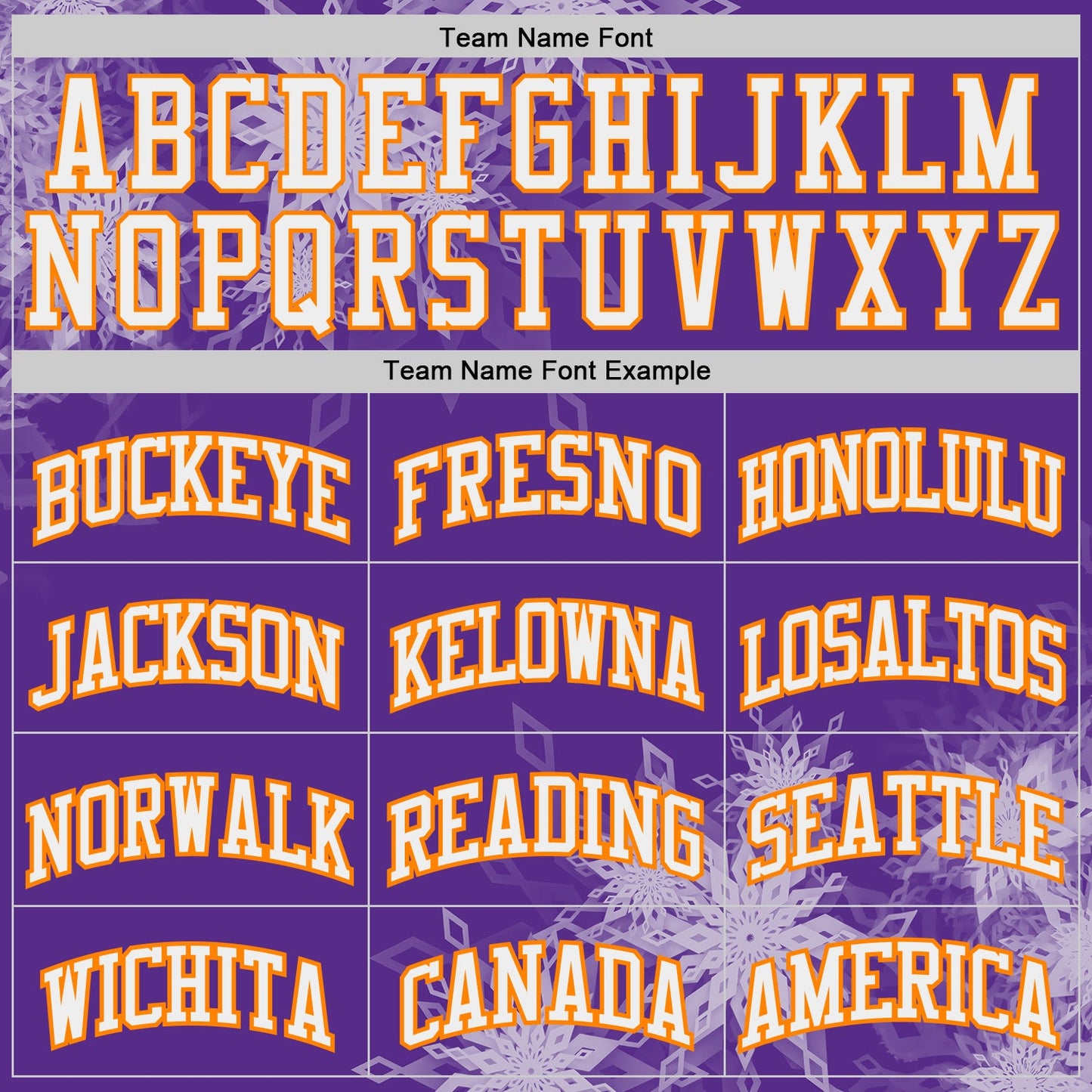 Custom Purple White-Bay Orange Winter Snowflake Round Neck Sublimation Basketball Uniform Jersey view 3