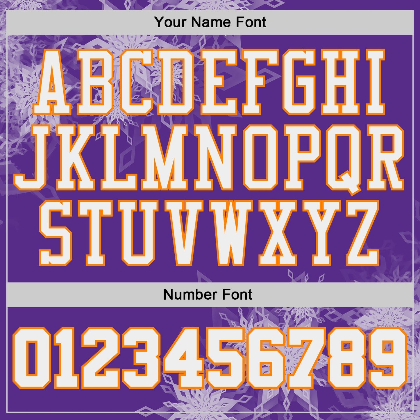Custom Purple White-Bay Orange Winter Snowflake Round Neck Sublimation Basketball Uniform Jersey view 4