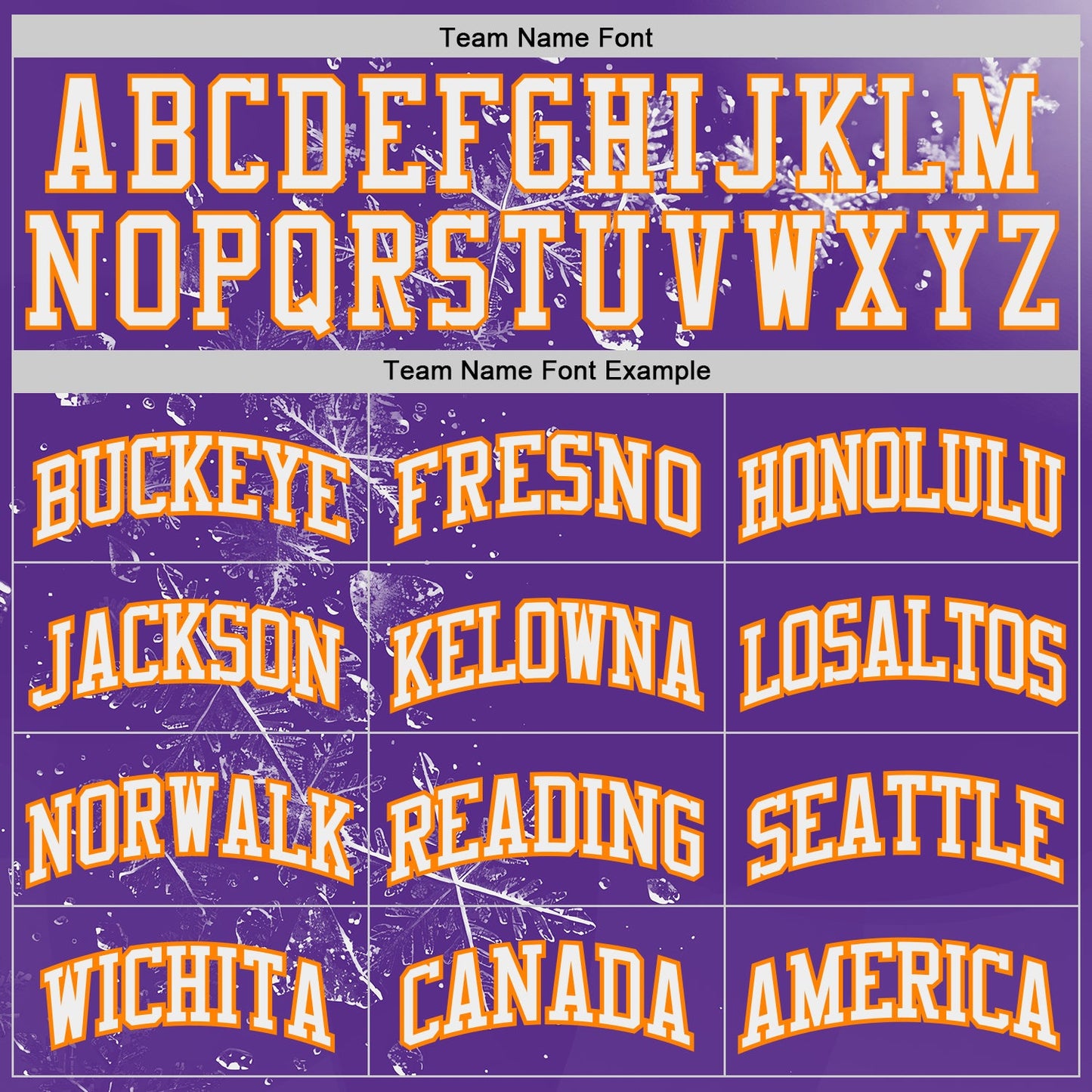 Custom Purple White-Bay Orange Winter Snowflake Round Neck Sublimation Basketball Uniform Jersey view 3