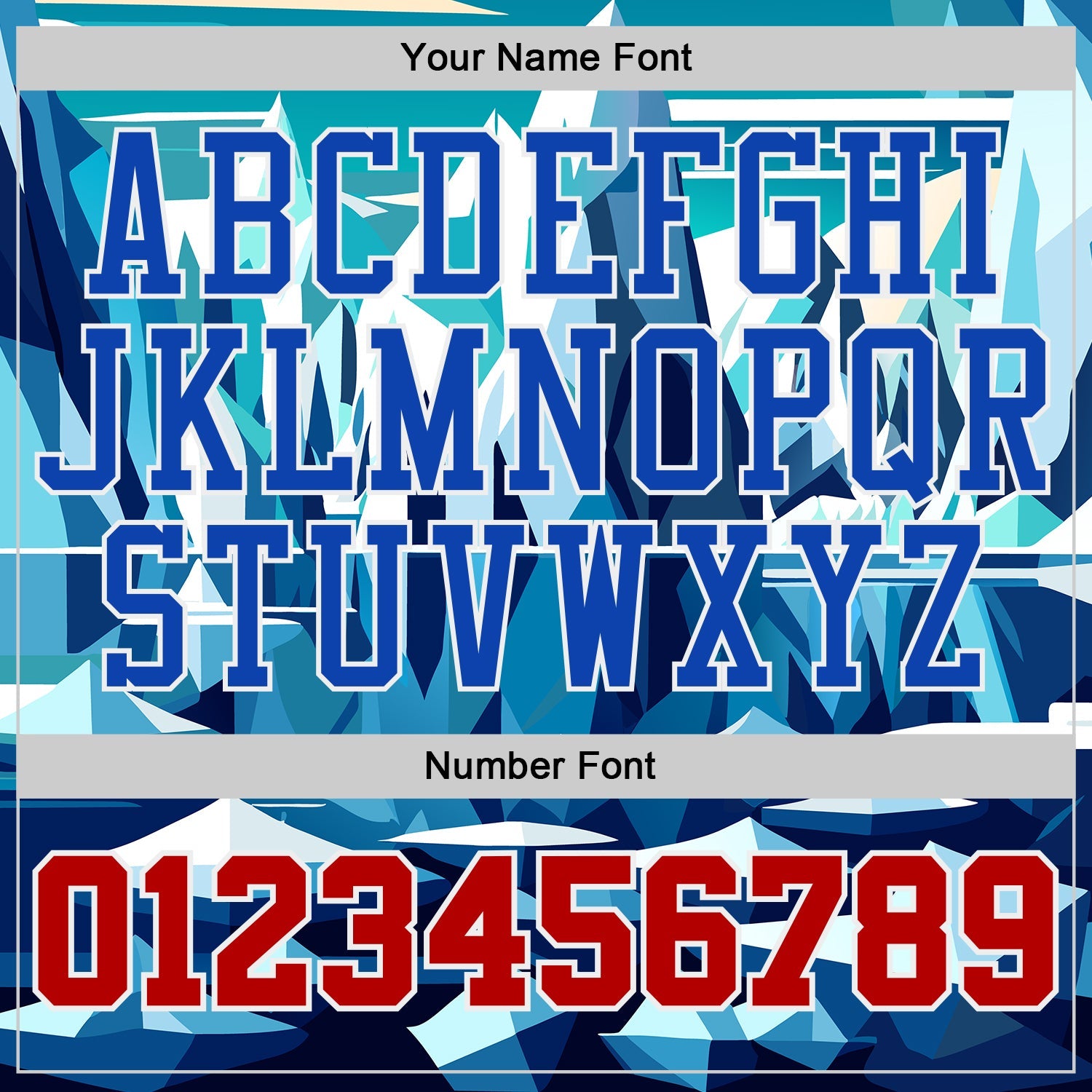 Custom Blue Red White-Thunder Blue Glacier Mountain Geometric Round Neck Sublimation Basketball Uniform Jersey view 4