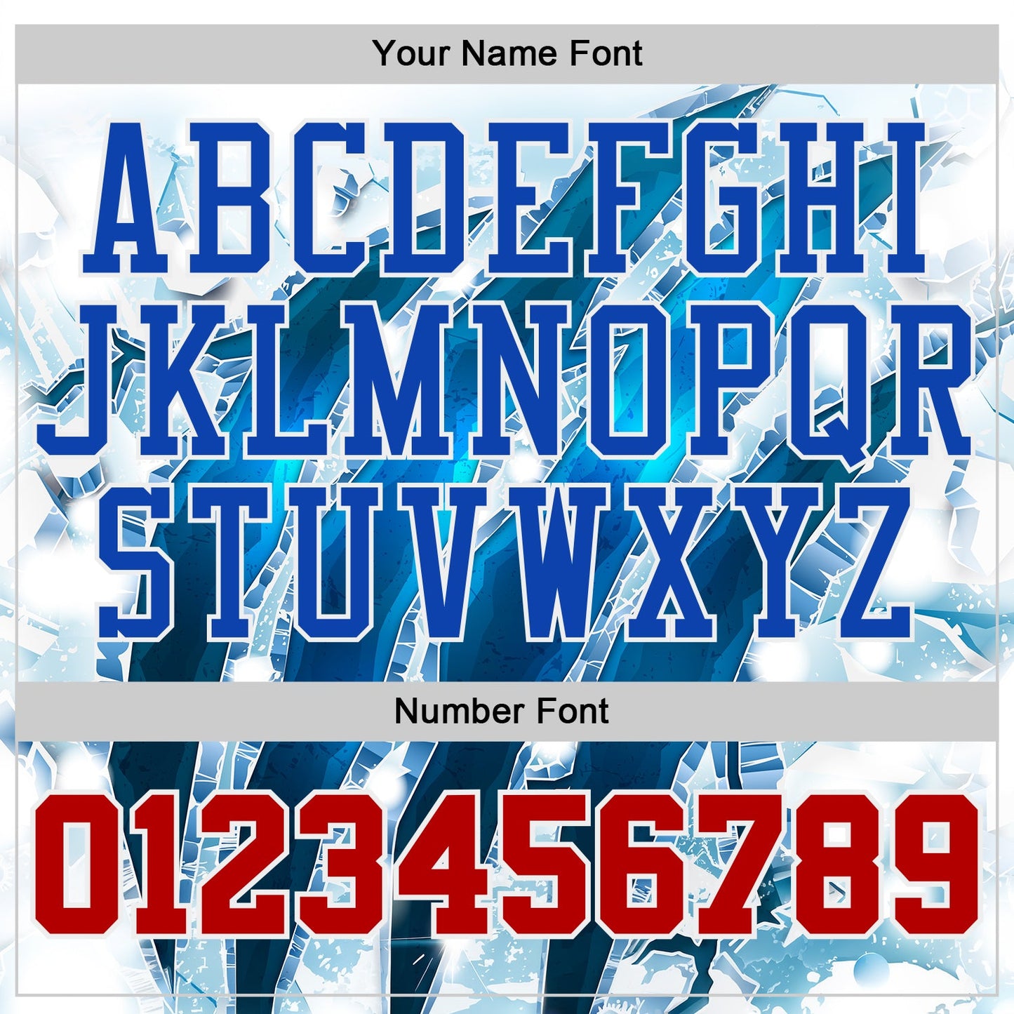 Custom White Red-Thunder Blue Winter Ice Round Neck Sublimation Basketball Uniform Jersey view 4