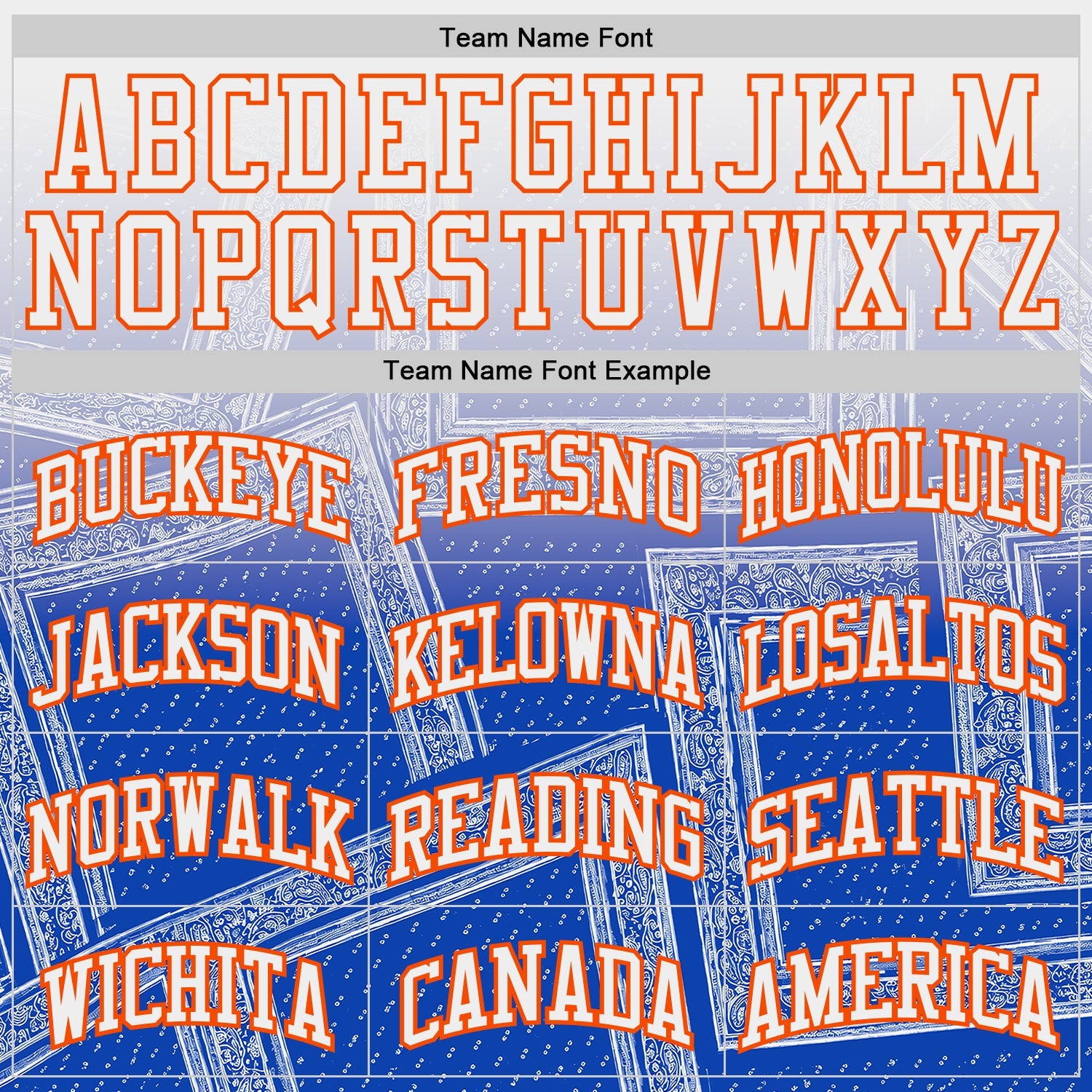 Custom Blue White Orange Black-Yellow Gradient Bandana Paisley Round Neck Sublimation Basketball Uniform Jersey view 3