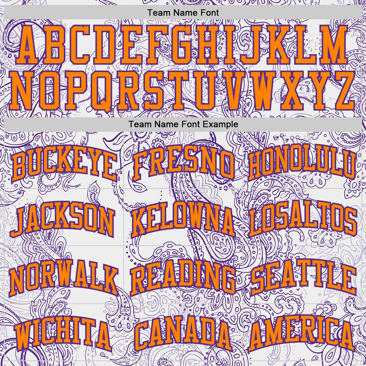 Custom White Bay Orange-Purple Paisley Bandana Round Neck Sublimation Basketball Uniform Jersey view 3
