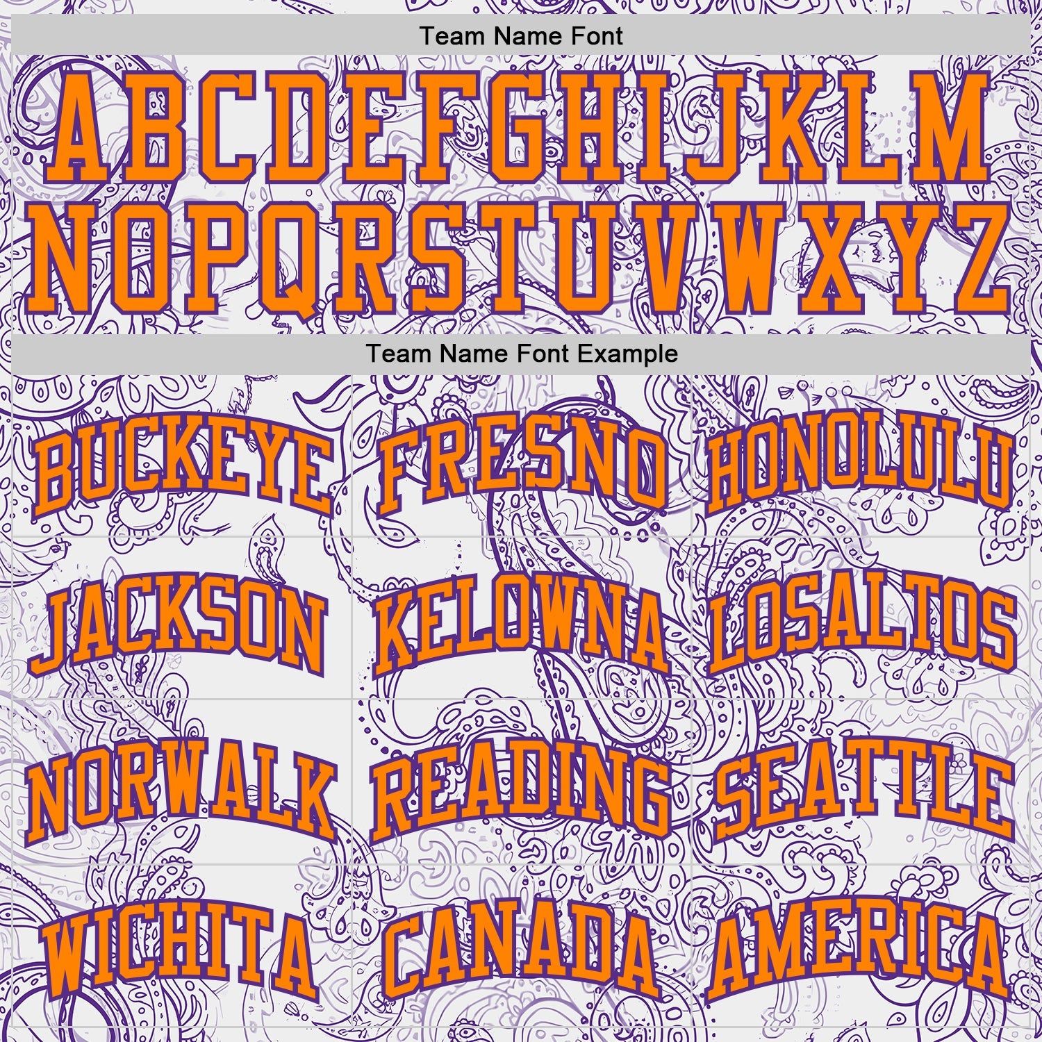 Custom White Bay Orange-Purple Paisley Bandana Round Neck Sublimation Basketball Uniform Jersey view 3