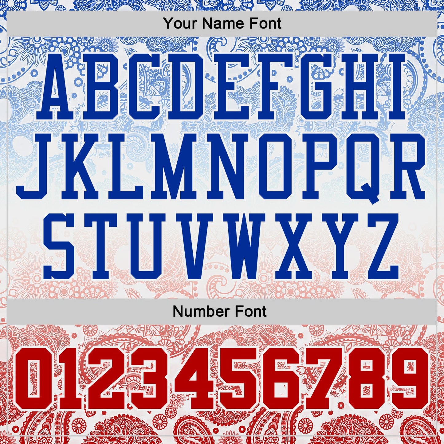 Custom White Red-Thunder Blue Gradient Bandana Paisley Round Neck Sublimation Basketball Uniform Jersey view 4