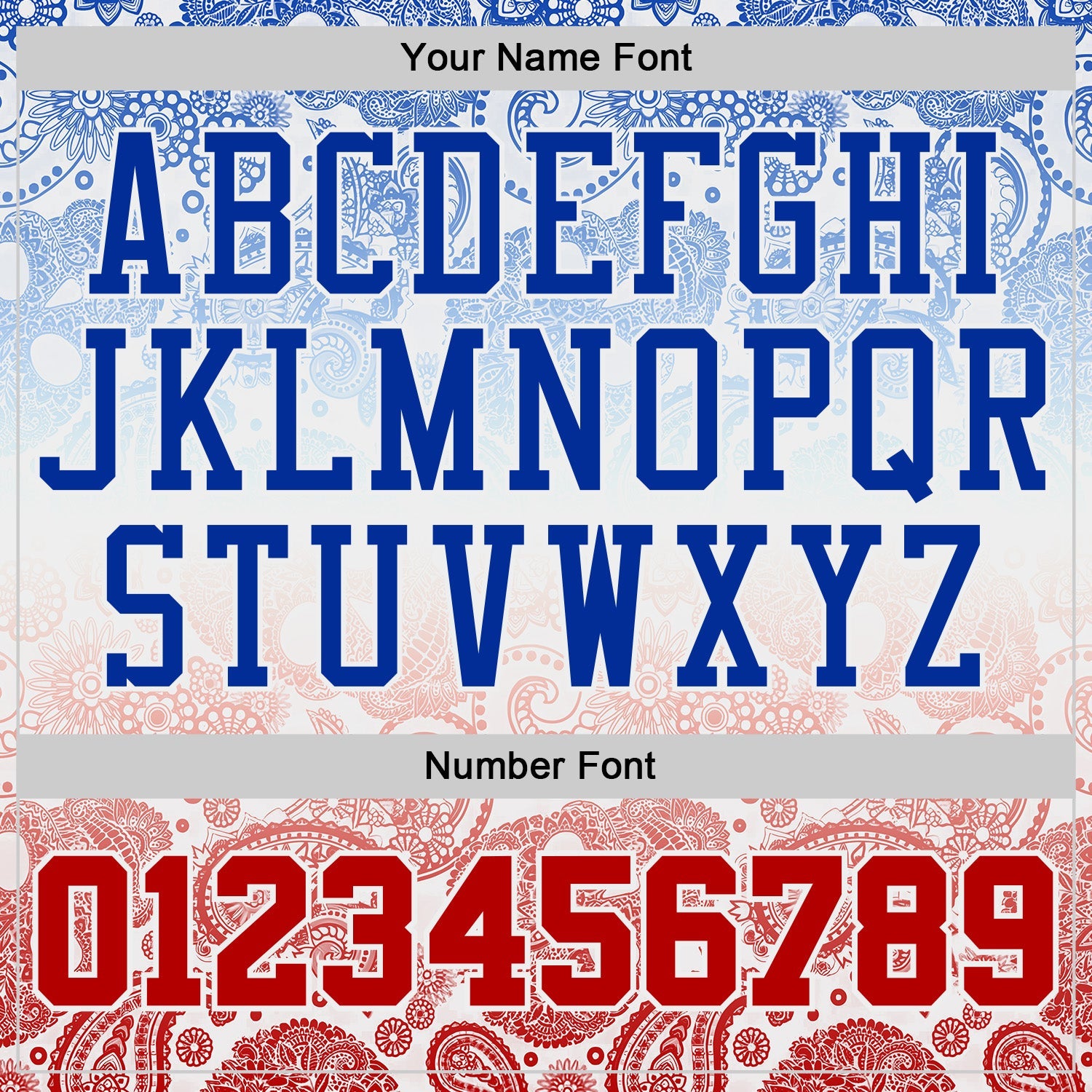 Custom White Red-Thunder Blue Gradient Bandana Paisley Round Neck Sublimation Basketball Uniform Jersey view 4