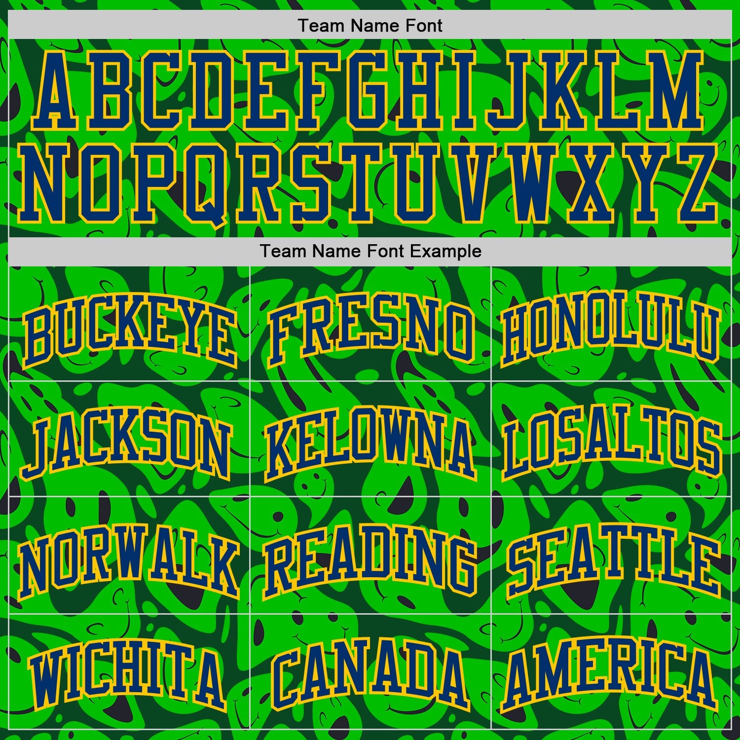 Custom Green US Navy Blue-Yellow Psychedelic Acid Fluid Round Neck Sublimation Basketball Uniform Jersey view 3