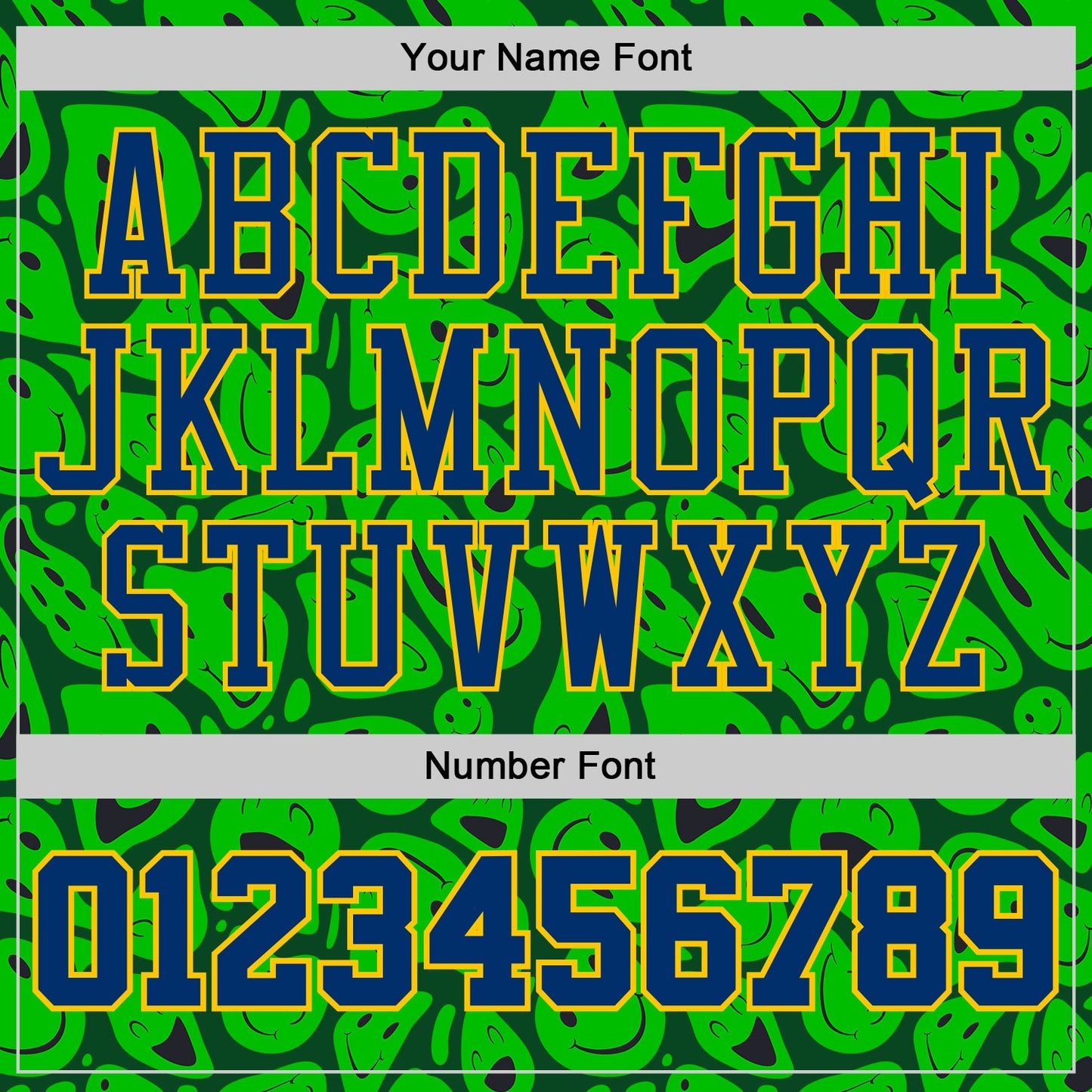 Custom Green US Navy Blue-Yellow Psychedelic Acid Fluid Round Neck Sublimation Basketball Uniform Jersey view 4