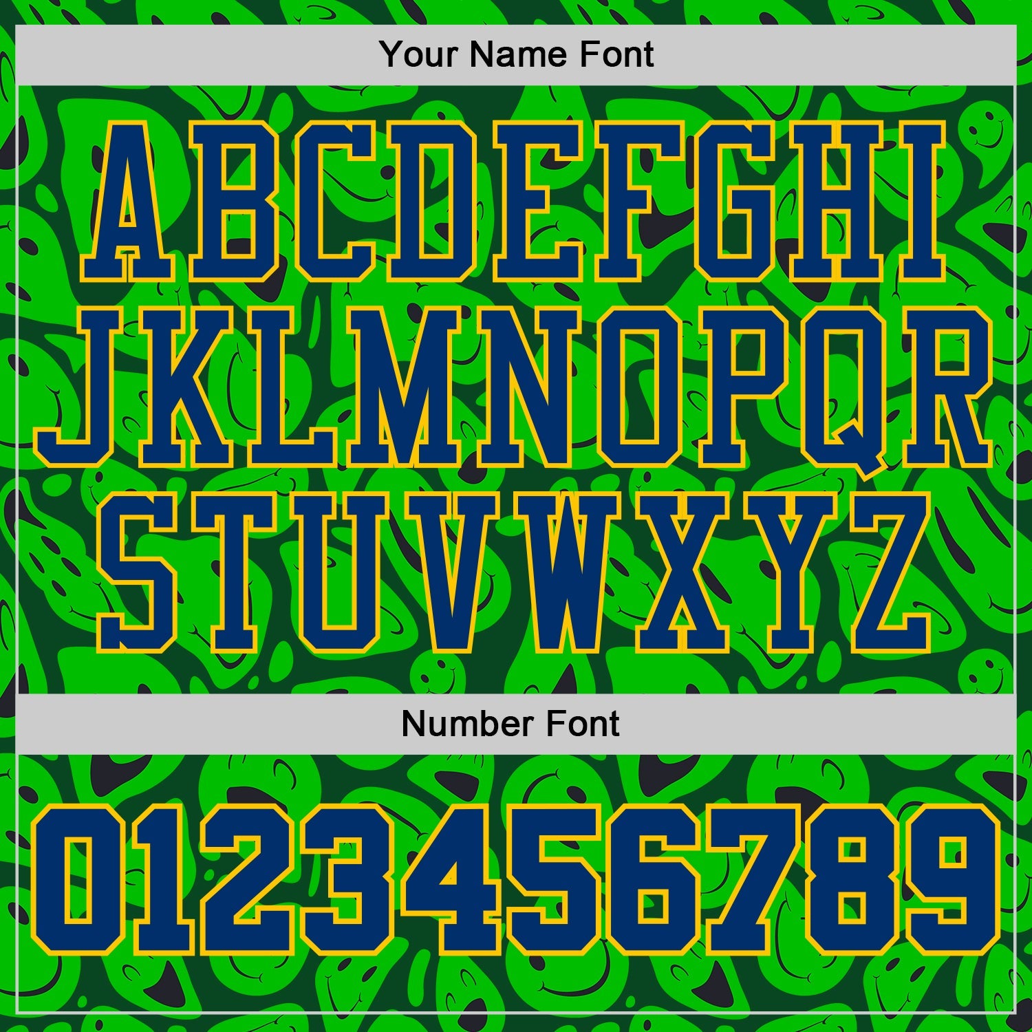 Custom Green US Navy Blue-Yellow Psychedelic Acid Fluid Round Neck Sublimation Basketball Uniform Jersey view 4