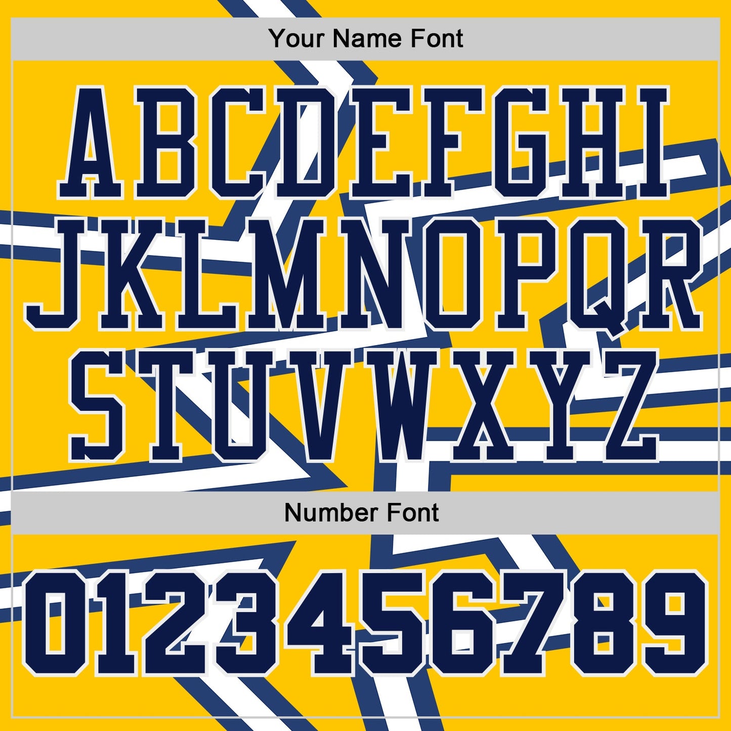 Custom Yellow Navy-White Abstract Geometric Zigzag Round Neck Sublimation Basketball Uniform Jersey view 4