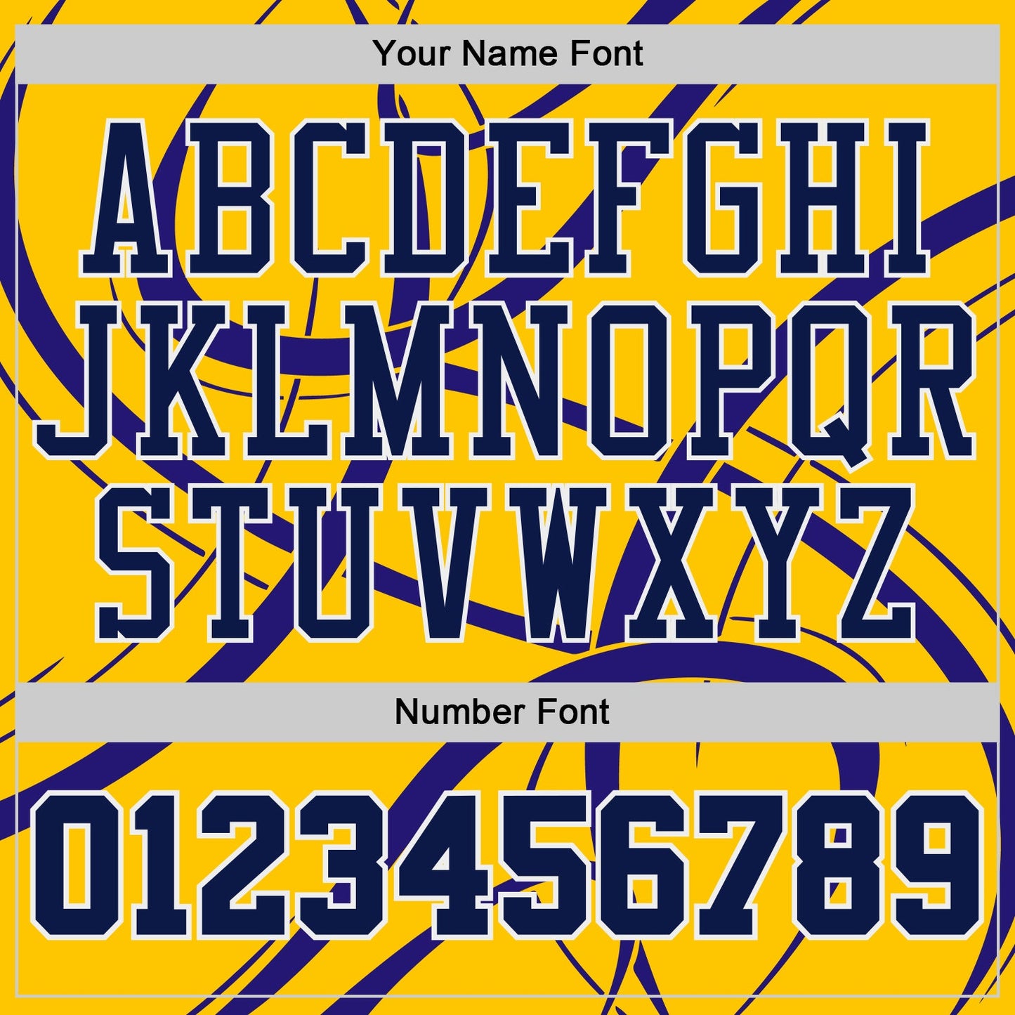 Custom Yellow Navy Purple-White Abstract Curved Lines Round Neck Sublimation Basketball Uniform Jersey view 4