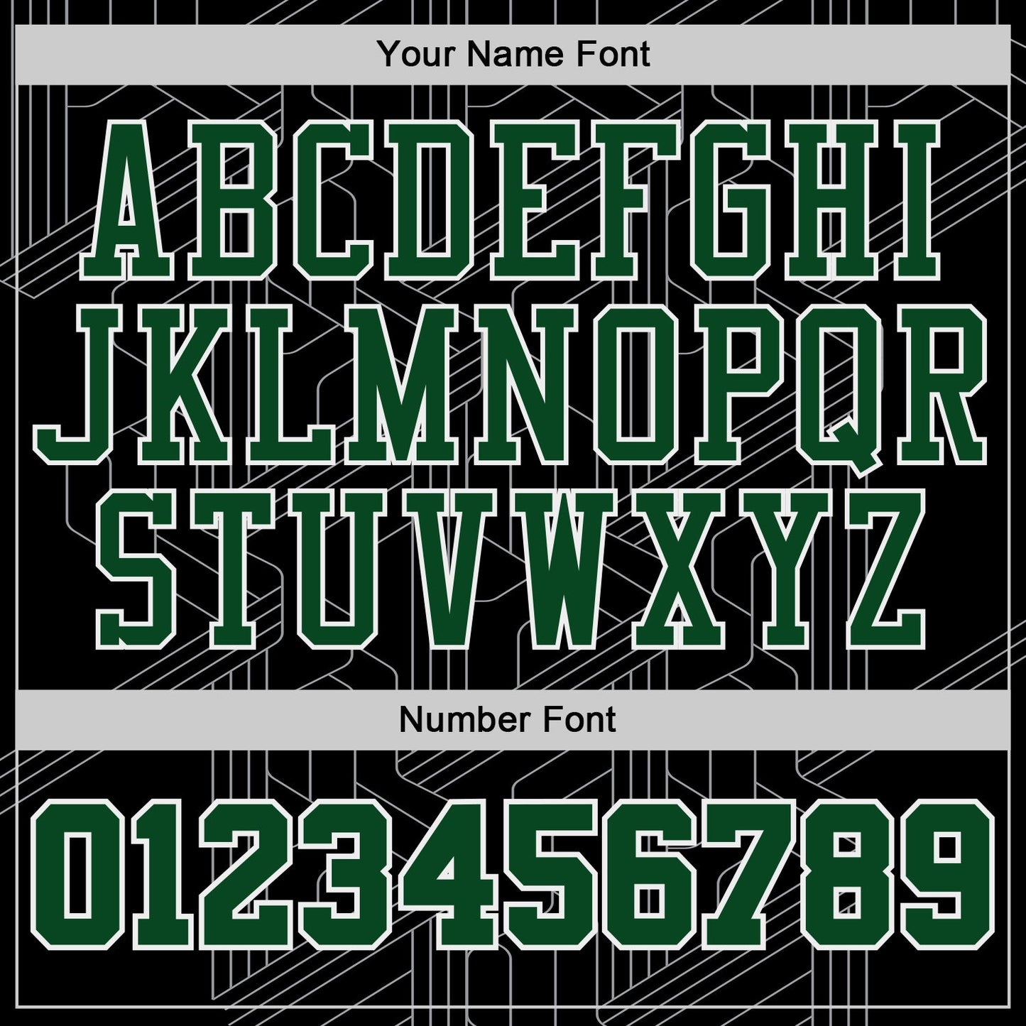 Custom Black Green-White Abstract Tech Geometric Lines Round Neck Sublimation Basketball Uniform Jersey view 4