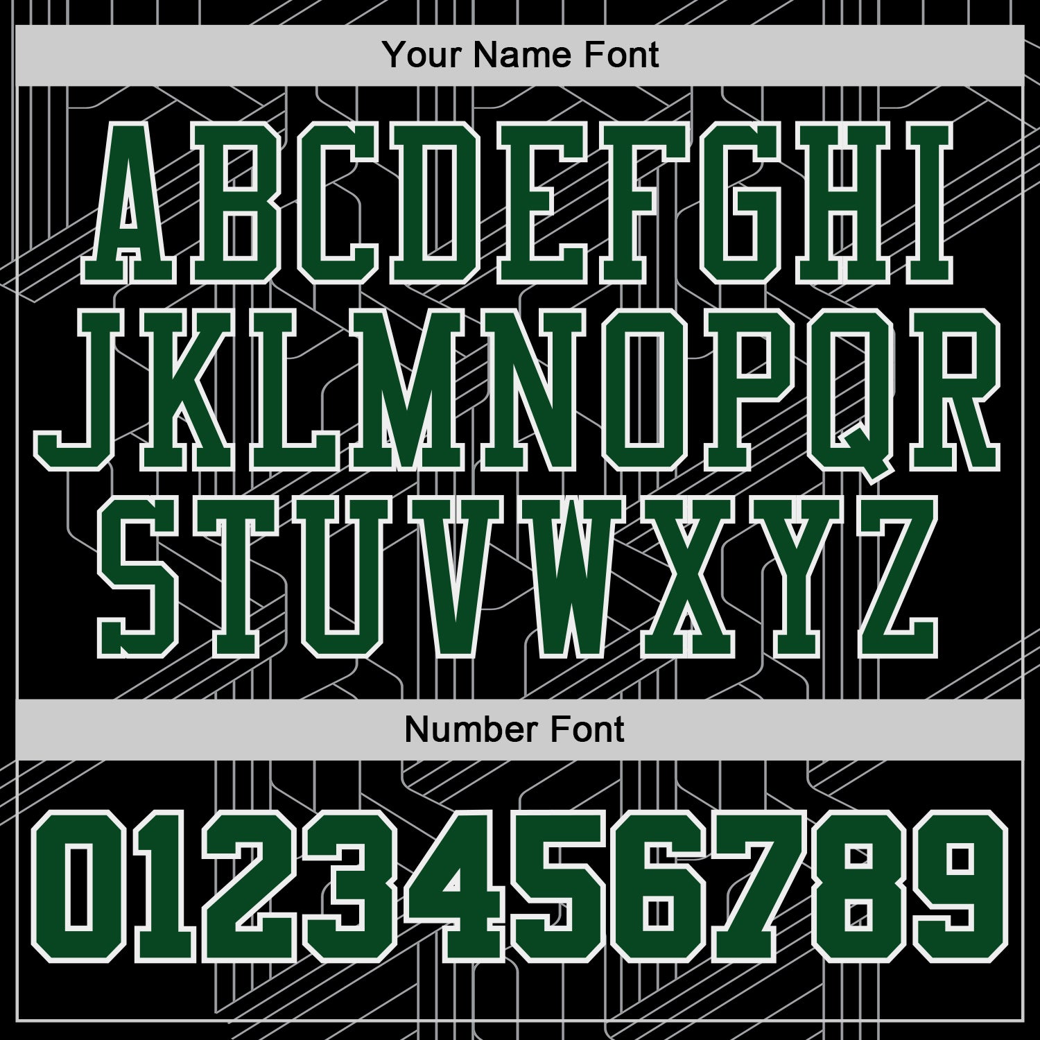 Custom Black Green-White Abstract Tech Geometric Lines Round Neck Sublimation Basketball Uniform Jersey view 4
