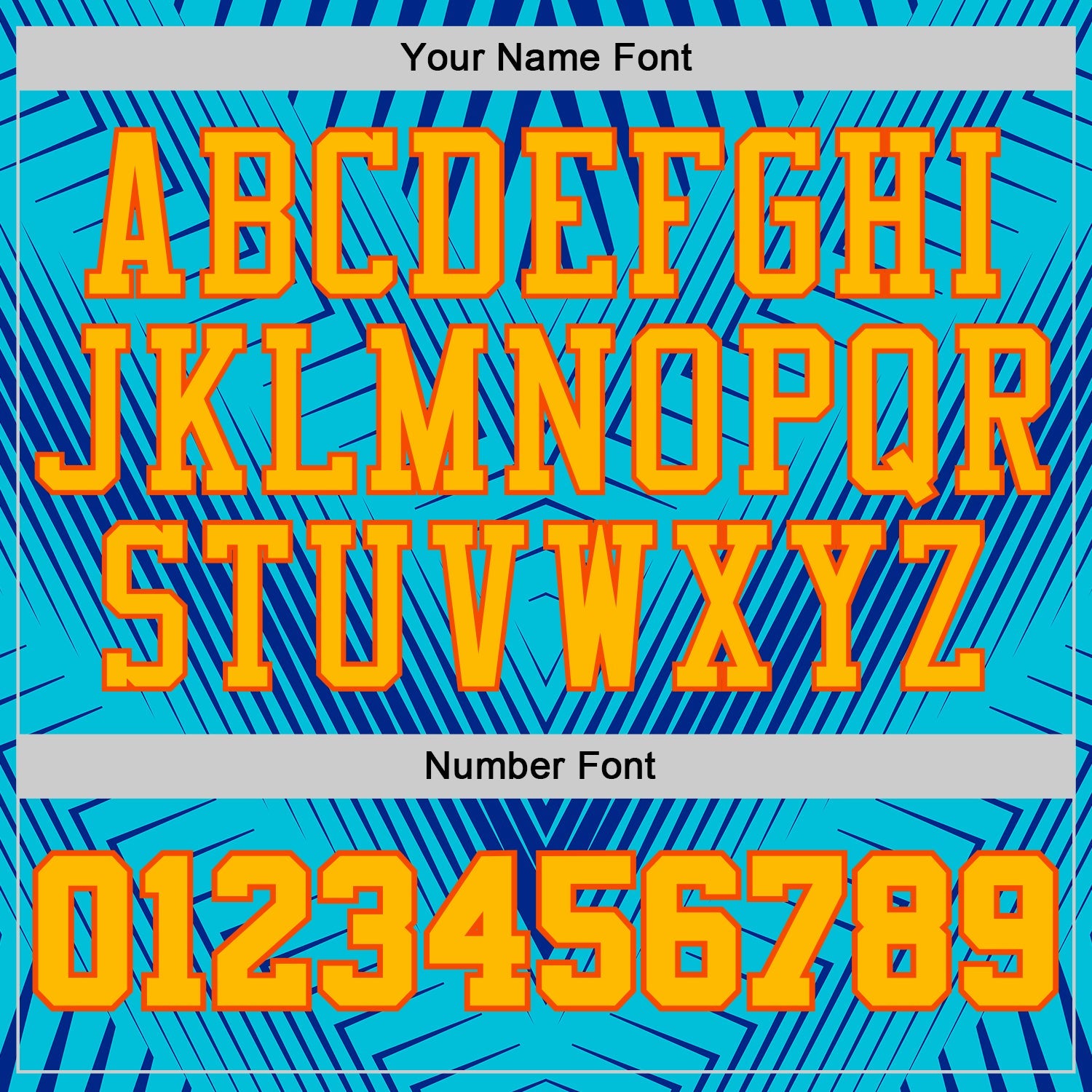 Custom Blue Gold-Orange Abstract Geometric Lines Round Neck Sublimation Basketball Uniform Jersey view 4