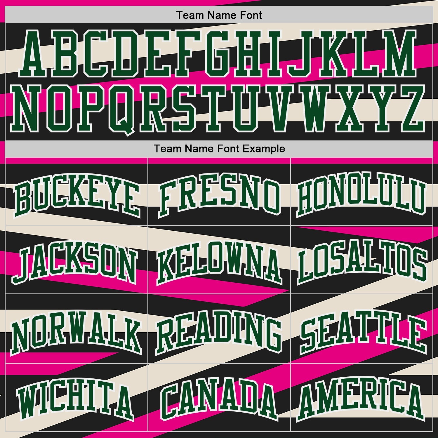 Custom Black Green Hot Pink Cream-White Abstract Stripes Round Neck Sublimation Basketball Uniform Jersey view 3