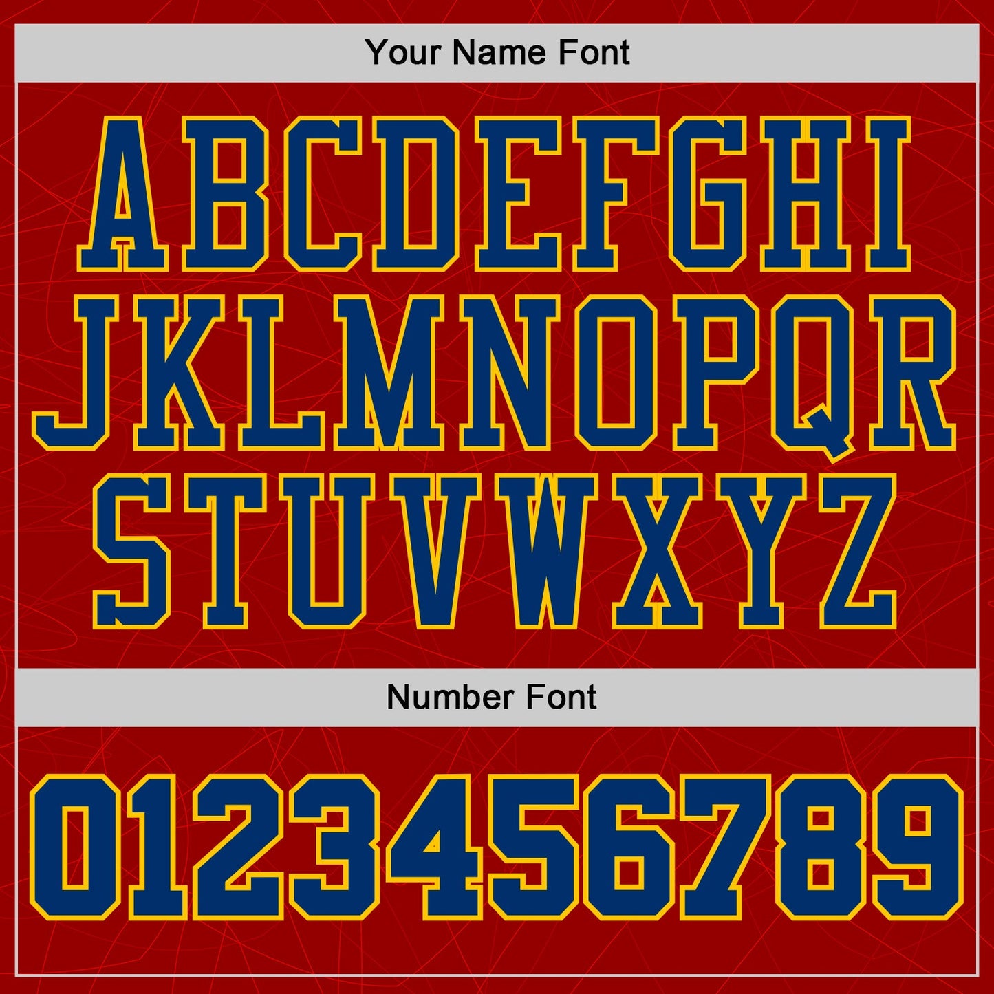 Custom Red US Navy Blue-Yellow Abstract Curved Lines Round Neck Sublimation Basketball Uniform Jersey view 4