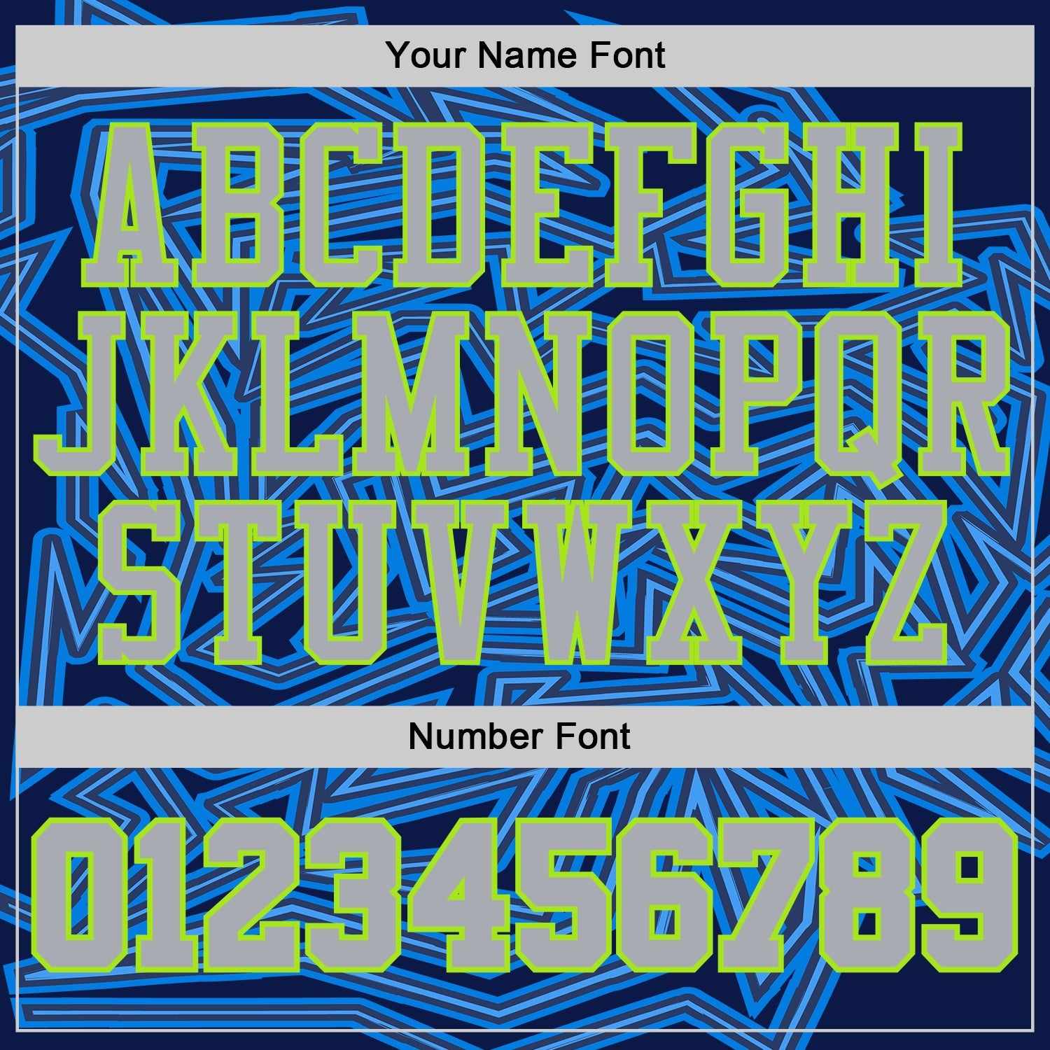 Custom Blue Gray Navy-Neon Green Abstract Tech Geometric Lines Round Neck Sublimation Basketball Uniform Jersey view 4