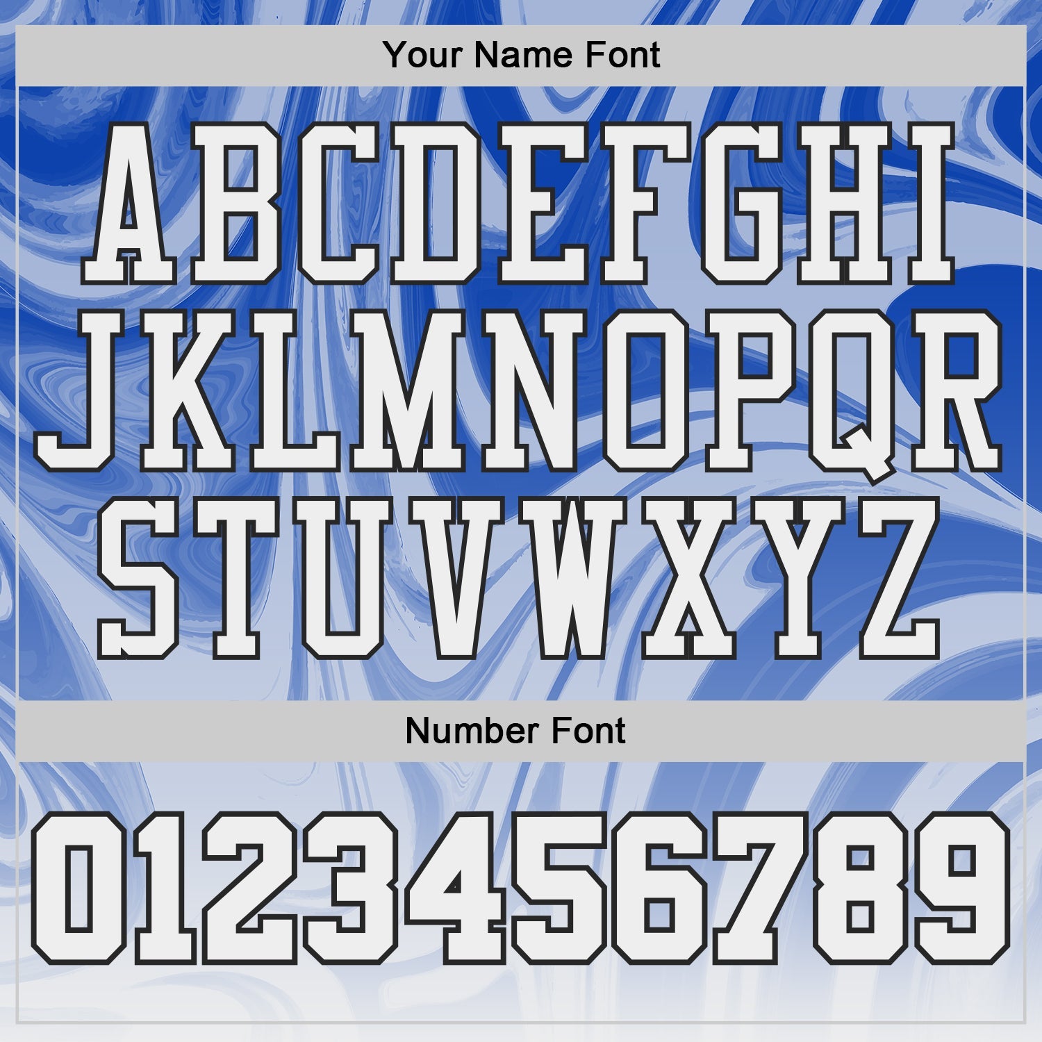 Custom Thunder Blue White-Black Marble Swirl Liquid Fluid Round Neck Sublimation Basketball Uniform Jersey view 4